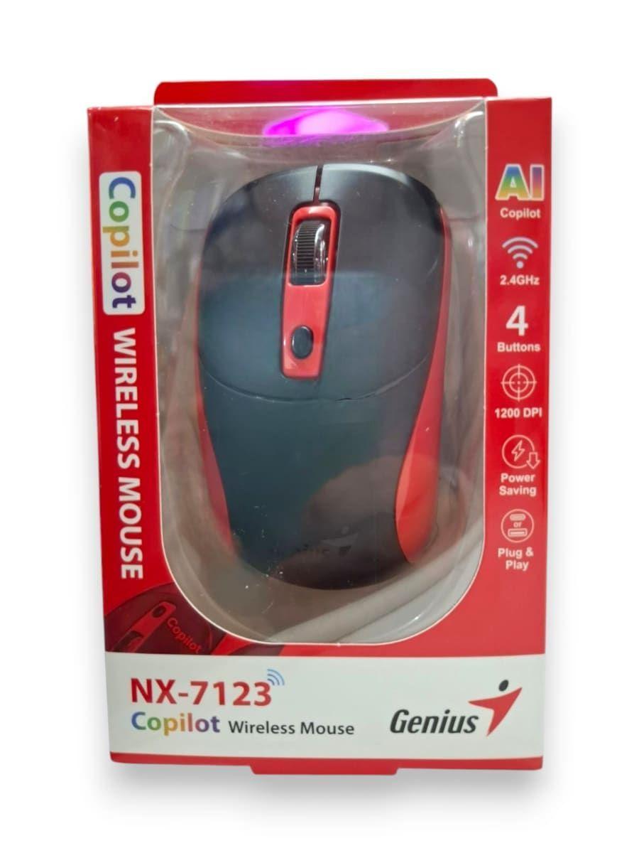 MOUSE INALAMBRICO GENIUS 2,4GHZ COPILOT RED-NX-7123-RD-3
