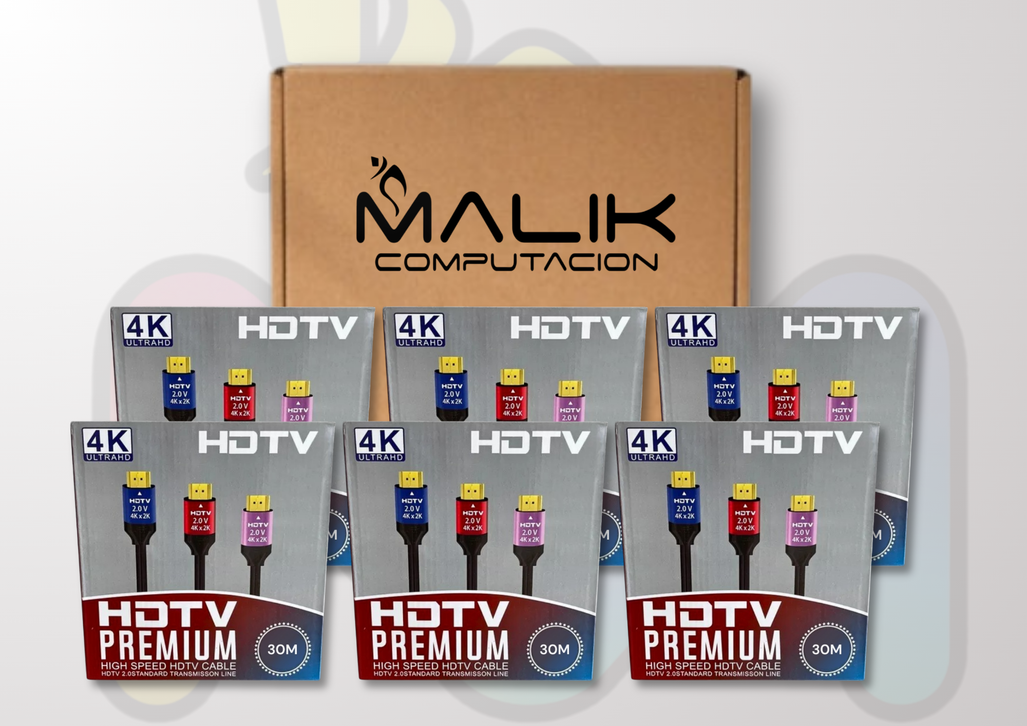 Cable Hdmi 4K Uhd V2.0 120hz 2160p De Alta Velocidad 30mt Pack 6-3