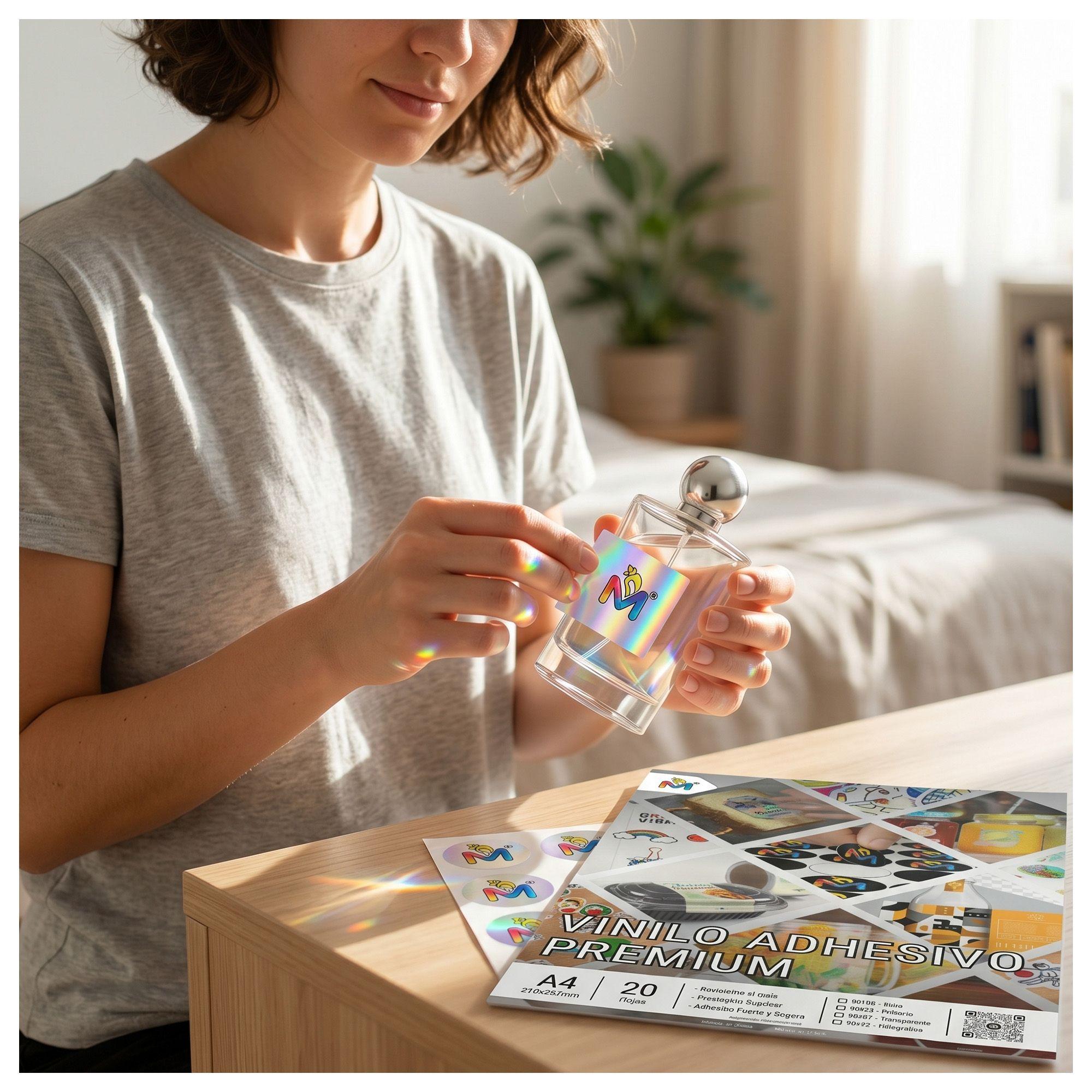 Papel Sticker Holográfico A4 80 Micras - 40 Hojas Inkjet Pro-5