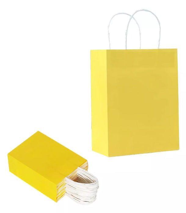 Pack 24 bolsas amarillas 21x13x8 cm, ¡envío rápido!-1
