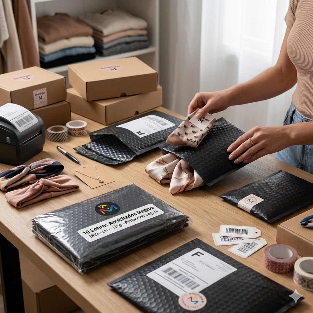 10 Bubble Bags Negros 20x29 cm Calidad Pro-3