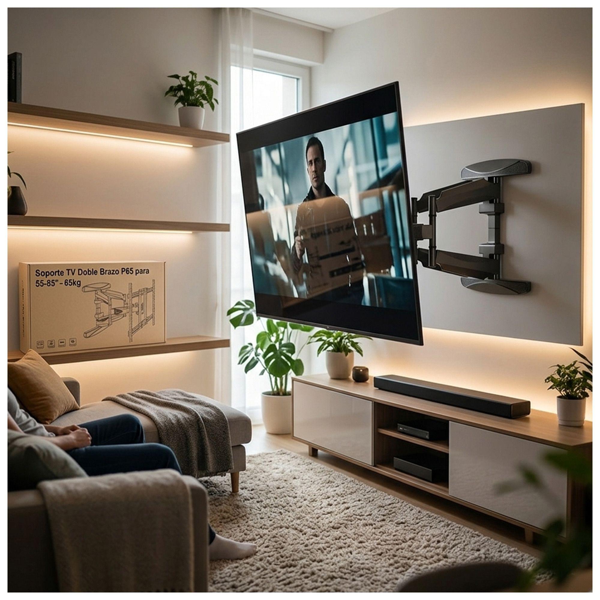 Soporte TV LED 55-85" P65 Doble Brazo Móvil-1