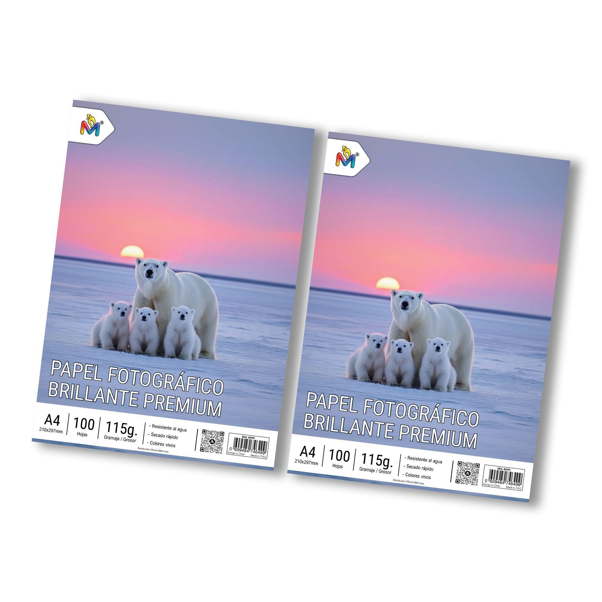 Papel Foto A4 115g x200 Hojas - Combo Ahorro Candy Bar-2
