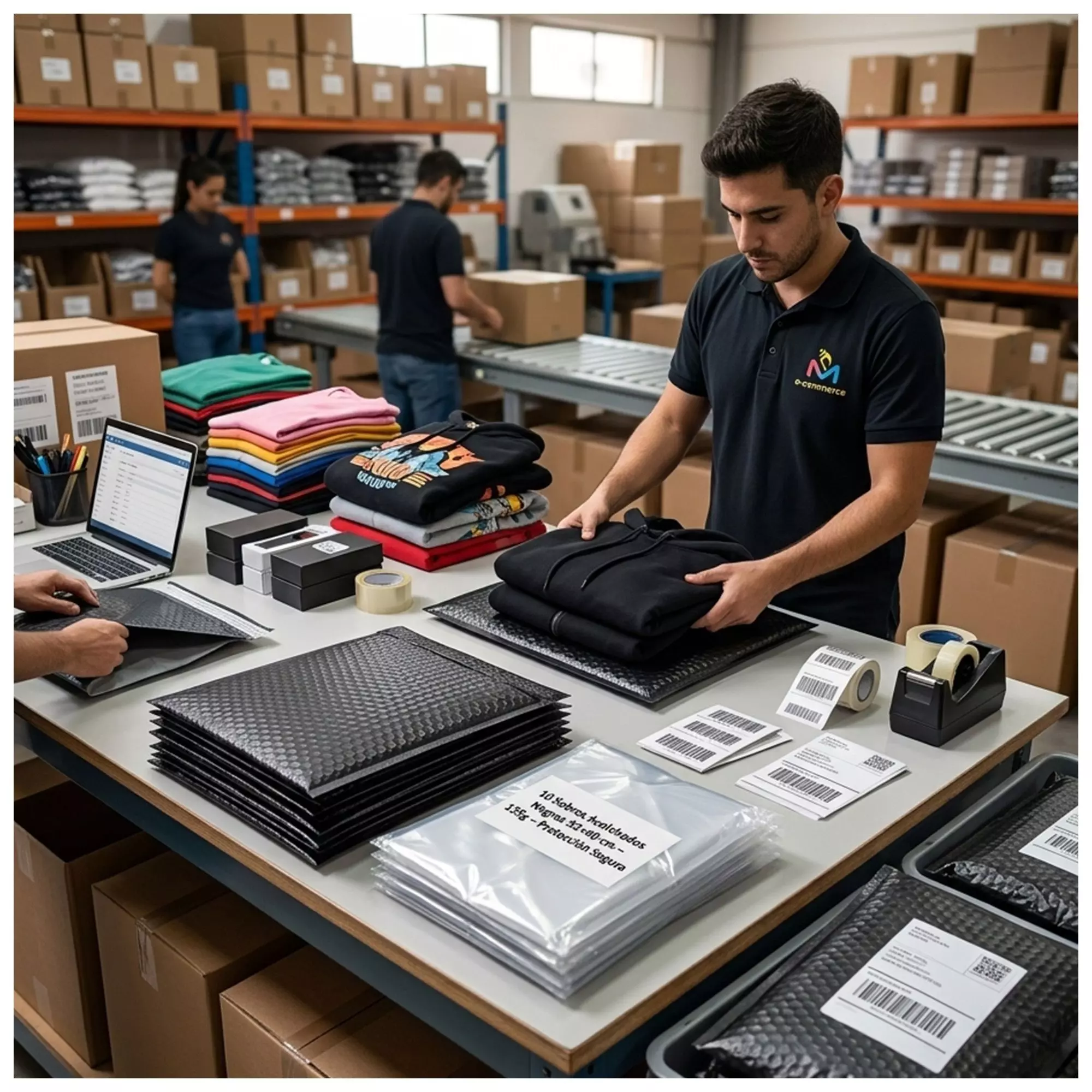 10 Bubble Bags Negros 32x46 cm Formato Grande-2