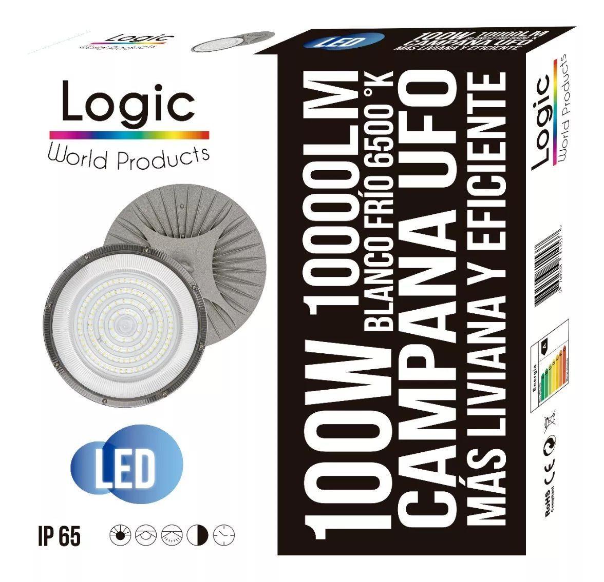 Foco Campana Ufo Led 100w Ip65 Luz Fria Alta Calidad-4