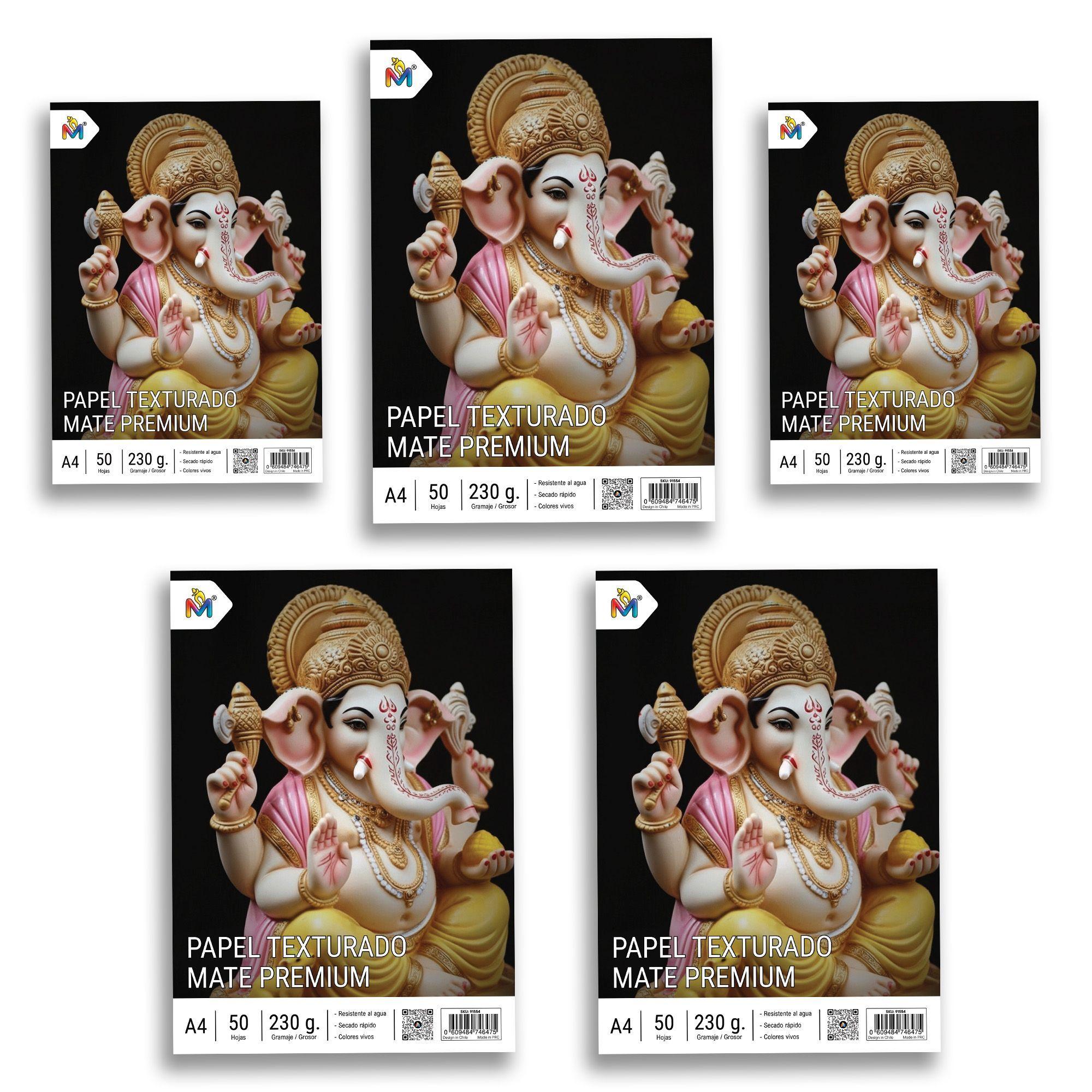 5 Unidades Papel Fibra A4 230g - 250 Hojas Texturadas-4