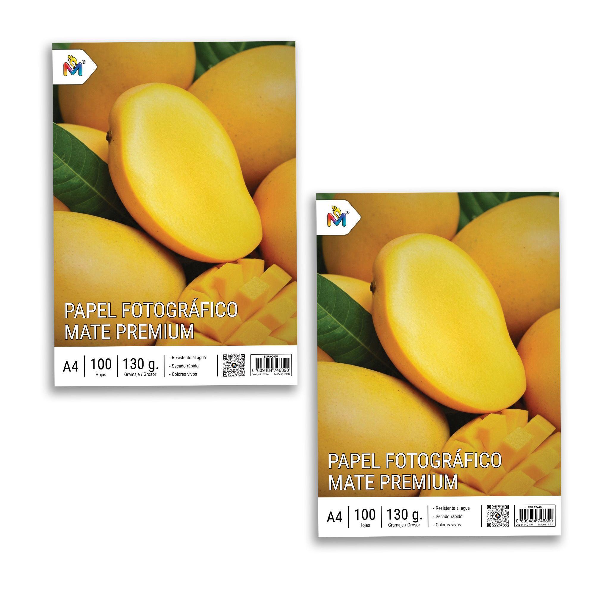 2 Unidades Papel Mate 130g - 200 Hojas Colores Vibrantes-2