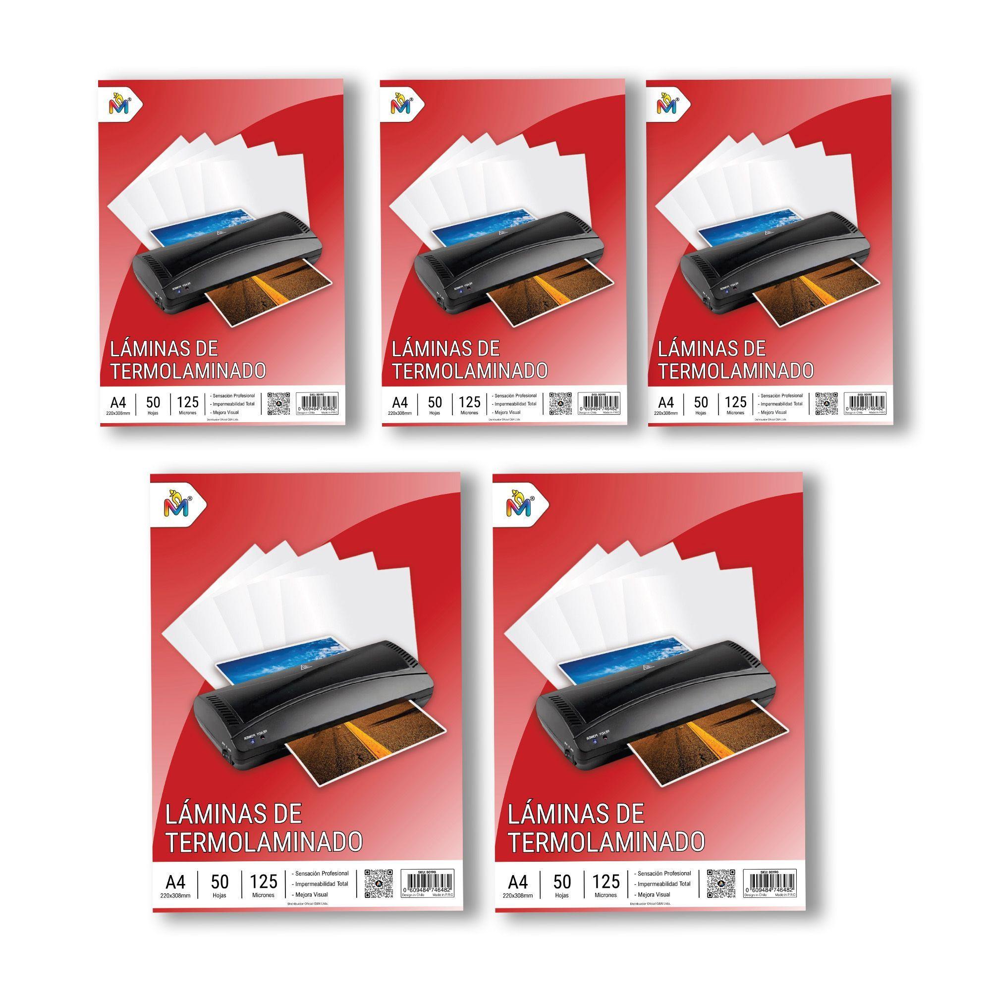 Kit 250 Láminas Plastificado Térmico A4 - 125um Mayorista-2