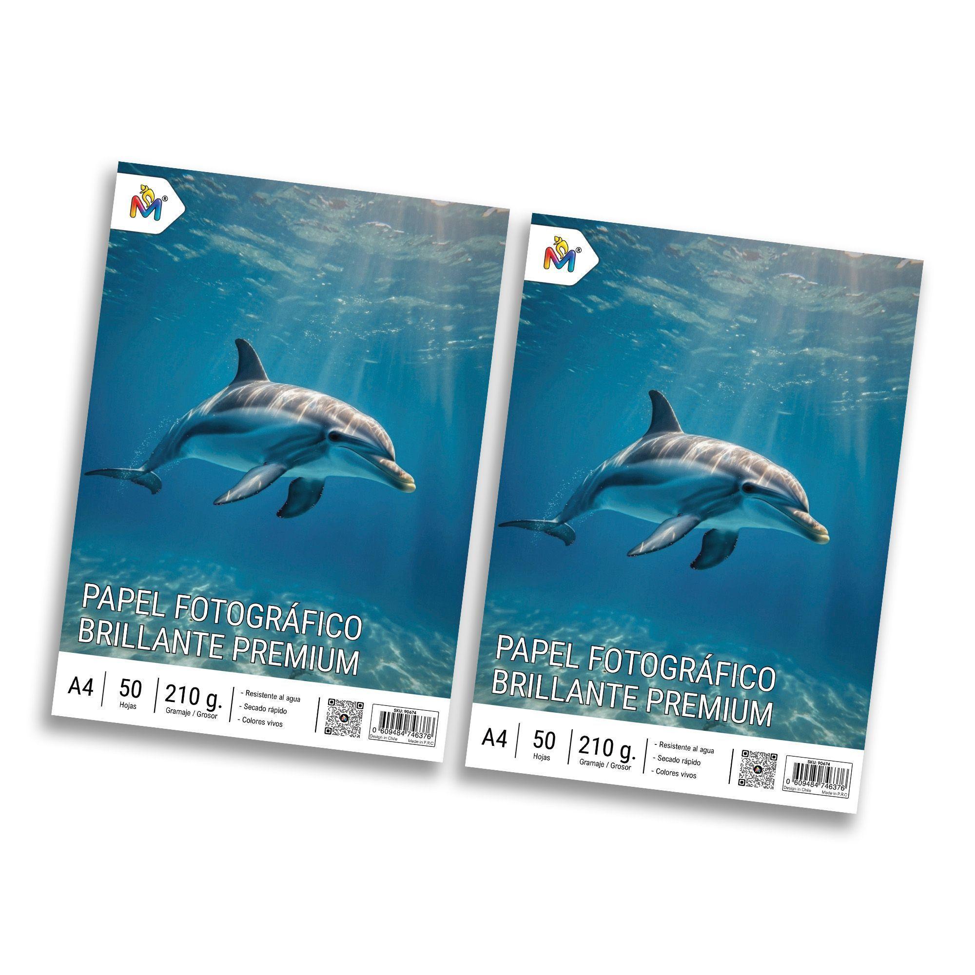 2x Papel Fotográfico A4 210g Brillo Superior - 100 Hojas en Total-4