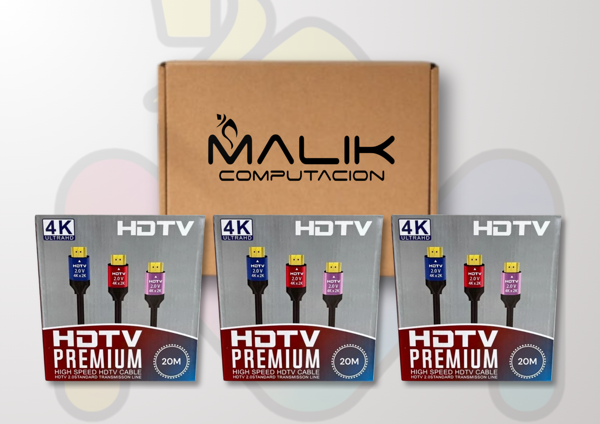 Cable Hdmi 4K Uhd V2.0 120hz 2160p De Alta Velocidad 20mt Pack 3-3