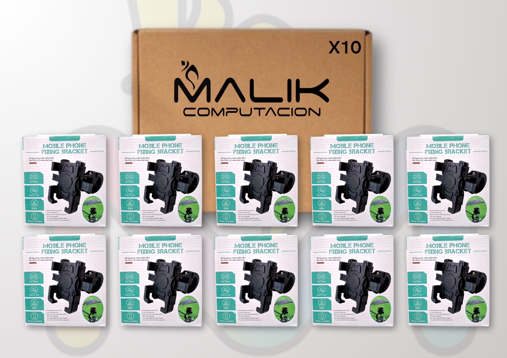 SOPORTE CELULAR PARA MOTO CON PROTECCION N33 PACK 10-2