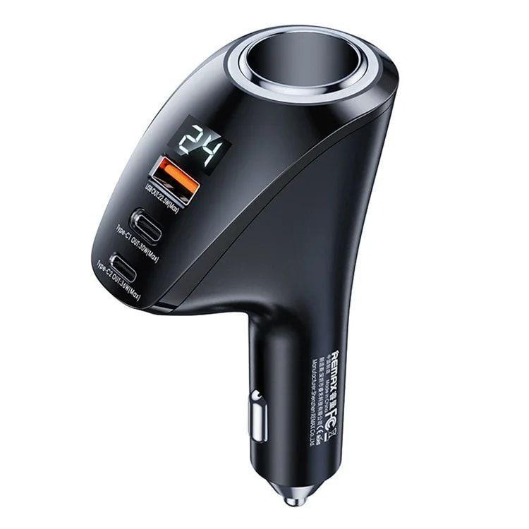 CARGADOR RAPIDO PARA AUTO 12V-24V 88.5W NEGRO REMAX RCC339-0