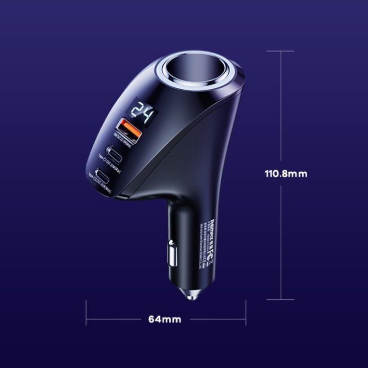 CARGADOR RAPIDO PARA AUTO 12V-24V 88.5W NEGRO REMAX RCC339-2