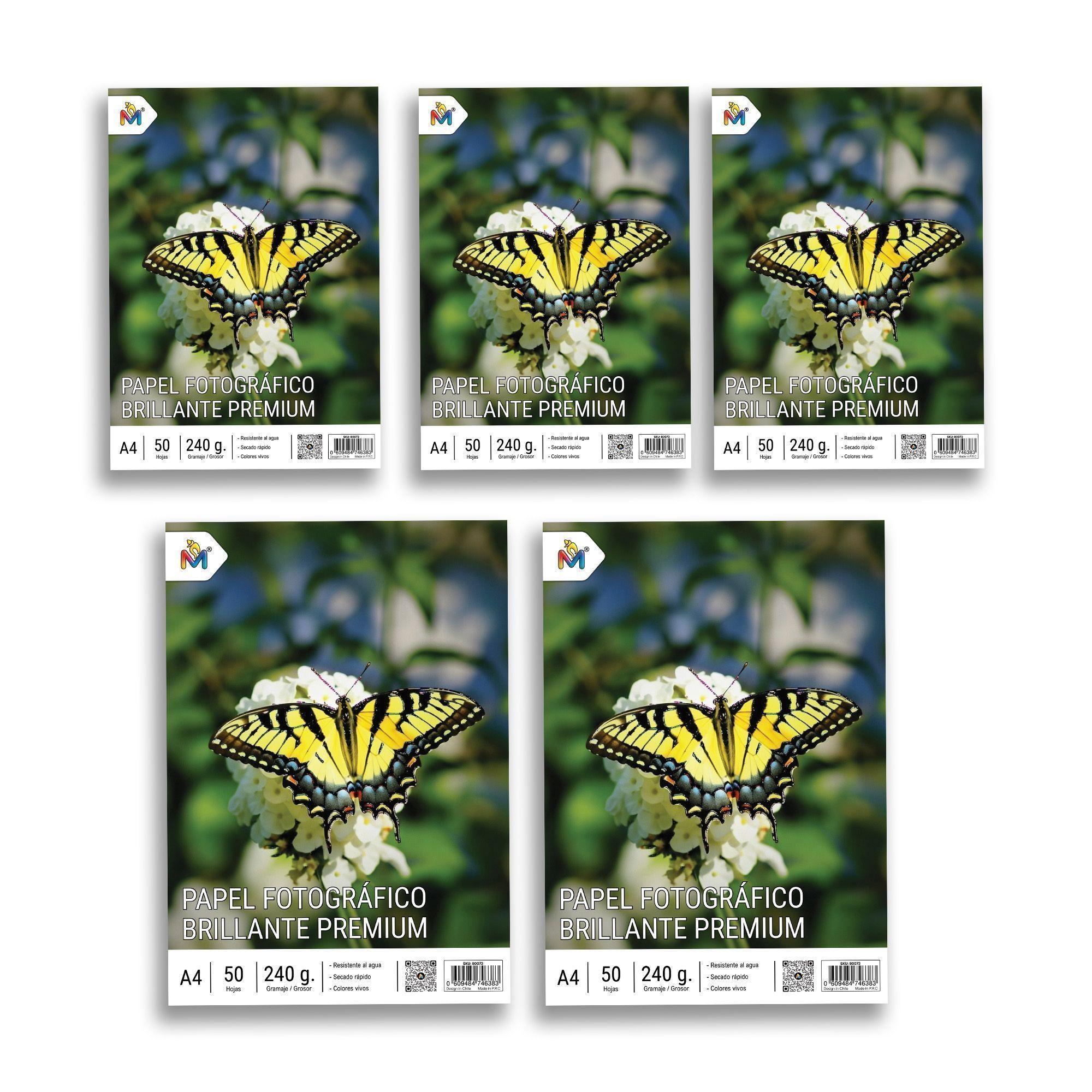 Pack x5 Papel Fotográfico A4 230g - 250 Hojas Profesionales-2