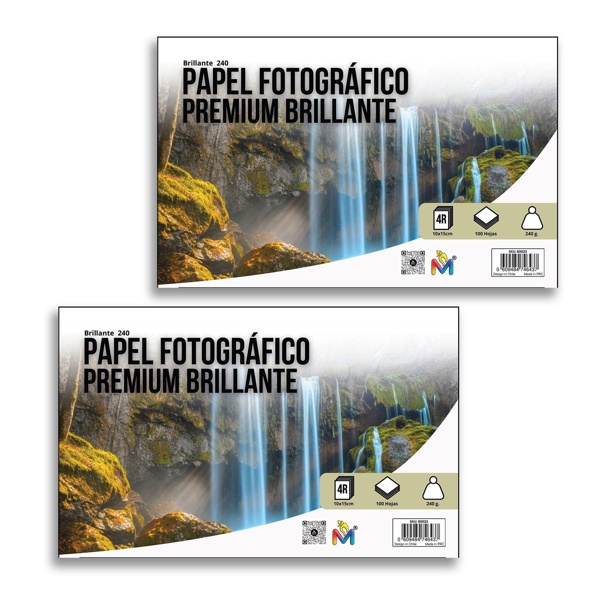 Papel Foto Brillo 10x15 240g - 200 Hojas Waterproof Pro-3