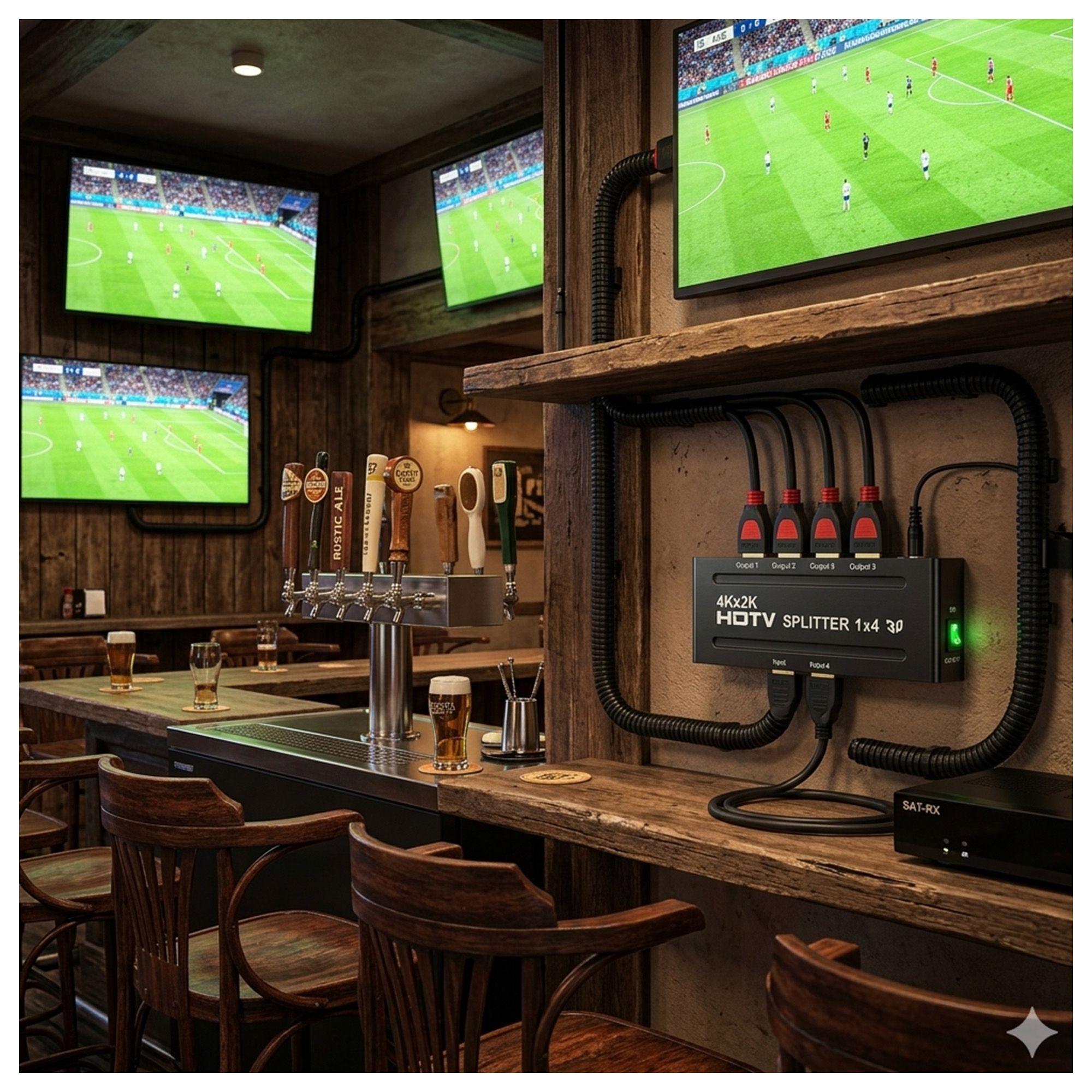 Splitter de HDMI 4K 1 Entrada 4 Salidas Ultra HD Duplicador-2