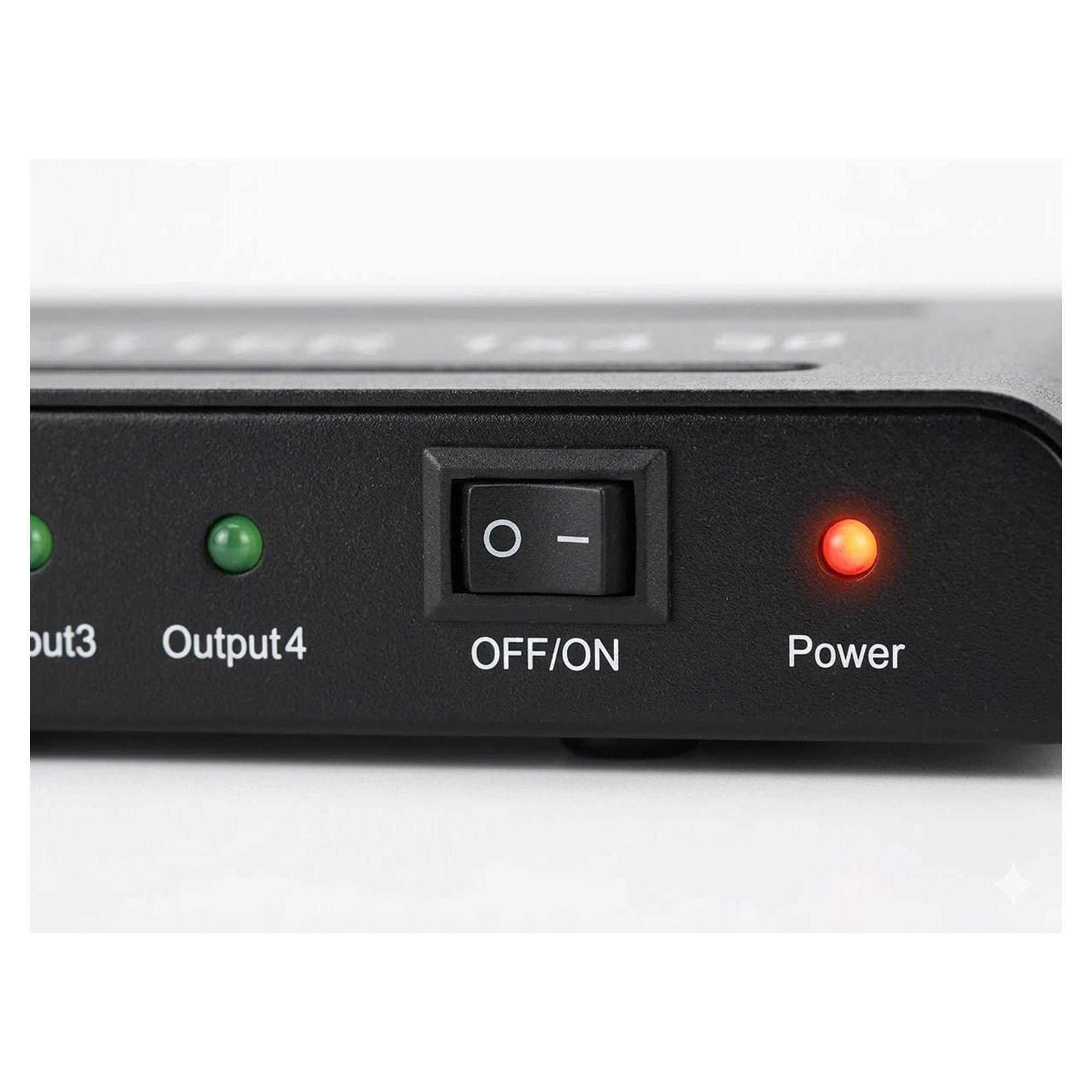 Splitter de HDMI 4K 1 Entrada 4 Salidas Ultra HD Duplicador-5