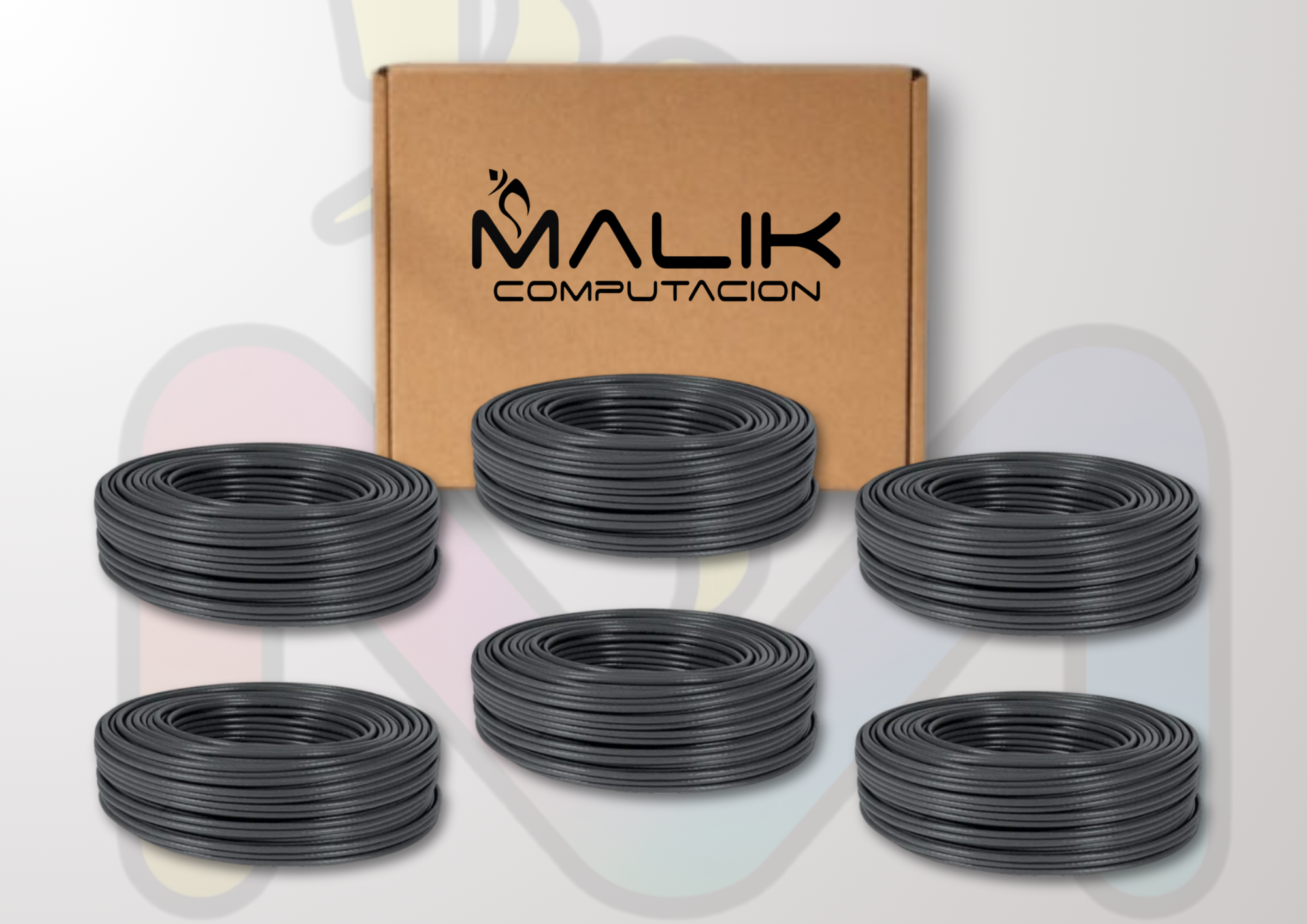 Cable de red UTP Cat 6 Resistente y Duradero Exterior 100mt Pack 6-2