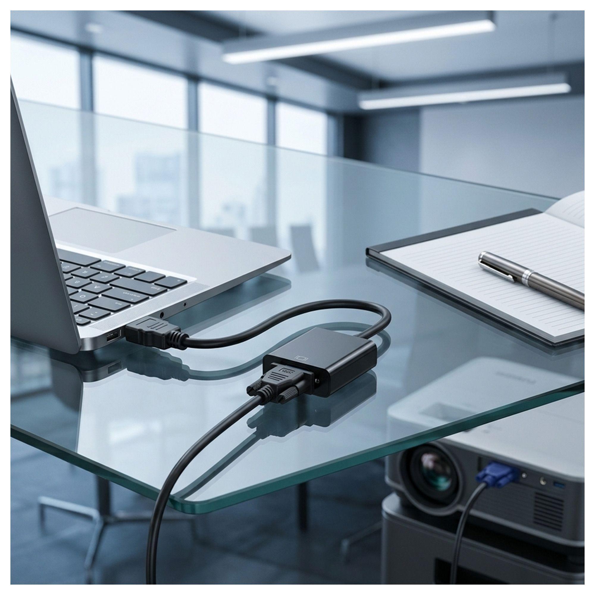 Adaptador de HDMI a VGA con Cable Macho Hembra HDTV-3