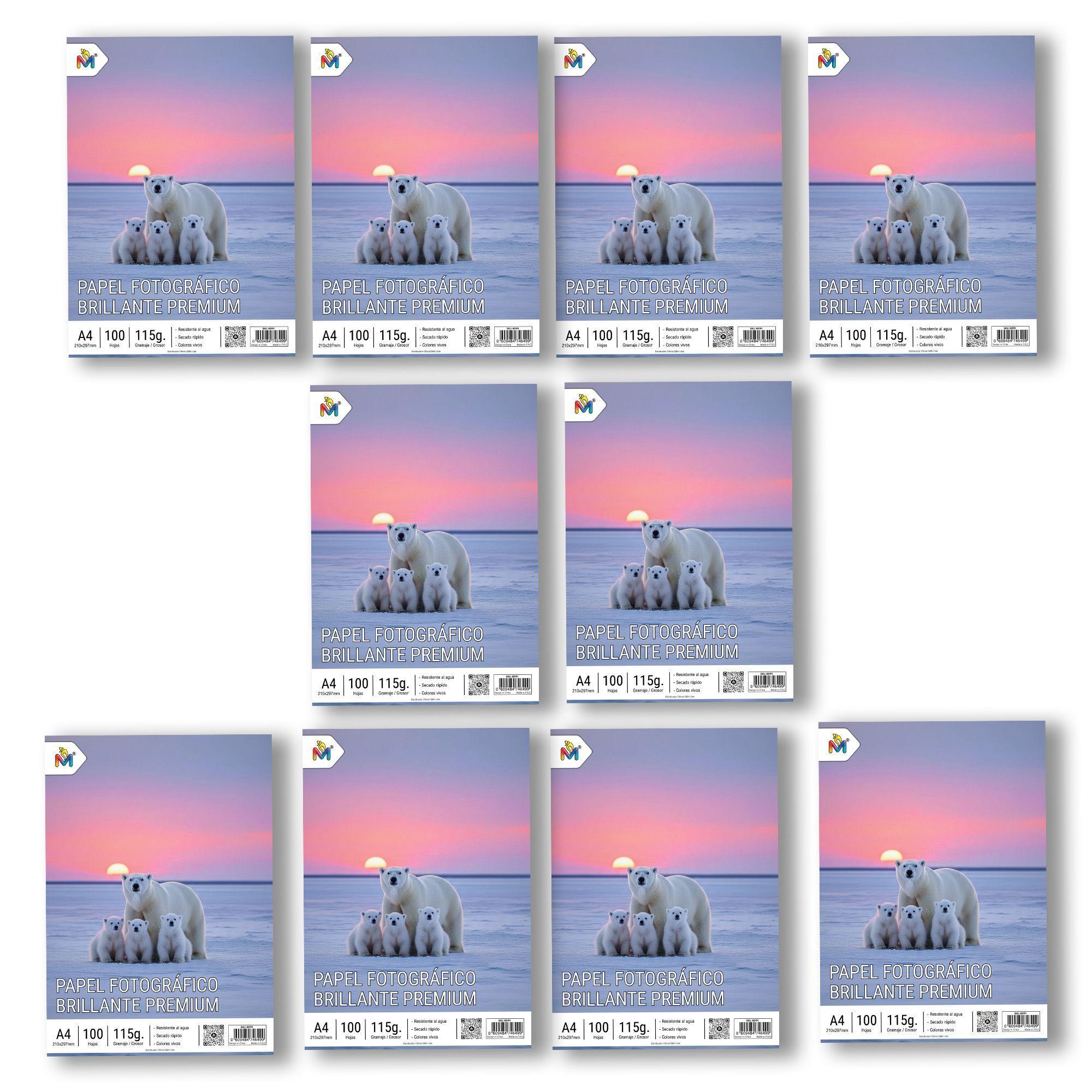 Combo 10 Papel Fotográfico 115g - 1000 Hojas Alta Resolución-4