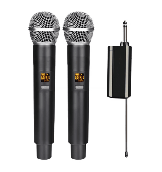 SET 2 MICROFONOS INAL. PHILCO RECEP. RECARGABLE-0