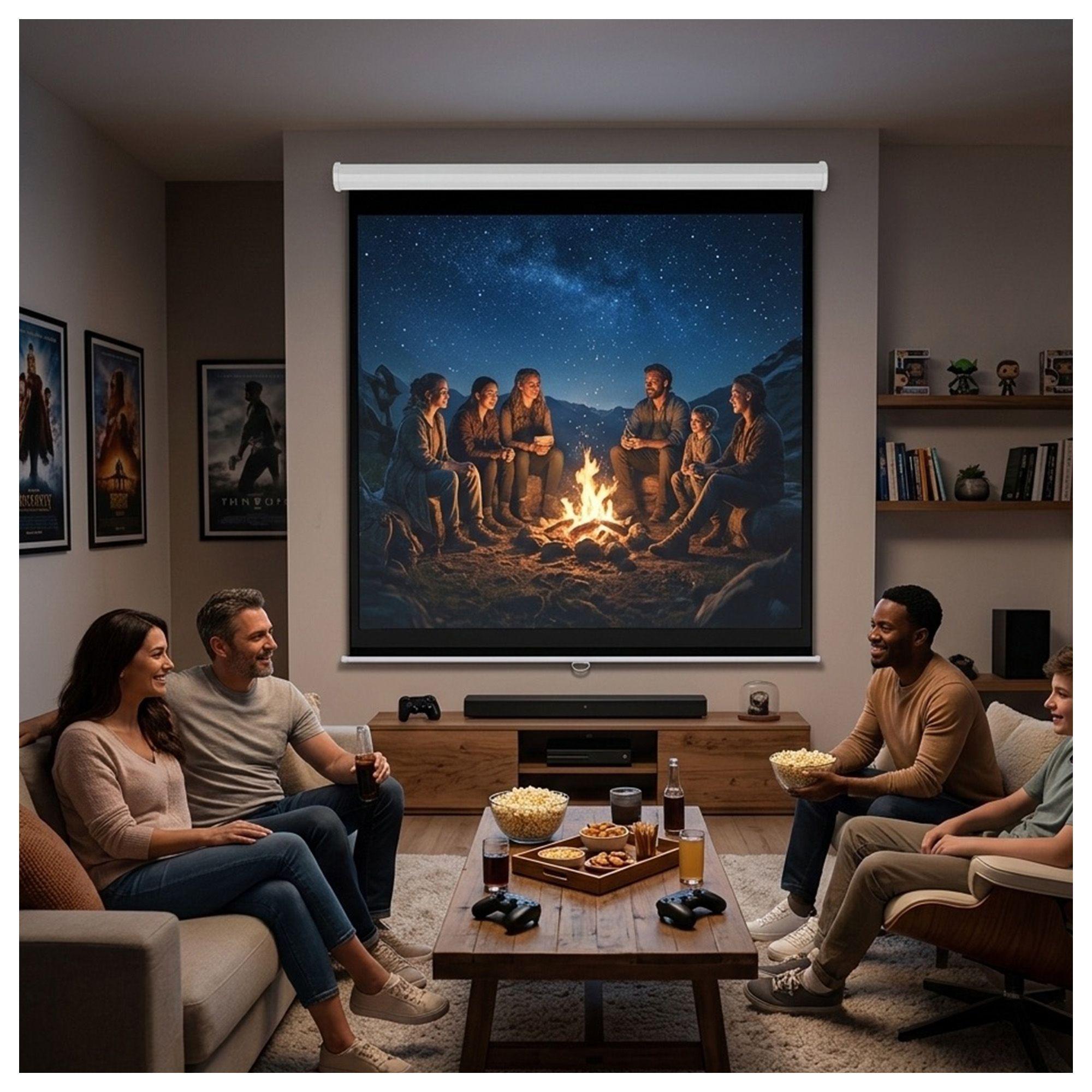 Telon Mural 2.40mx2.40m 1:1 135 pulg. para Benq LH730 -7