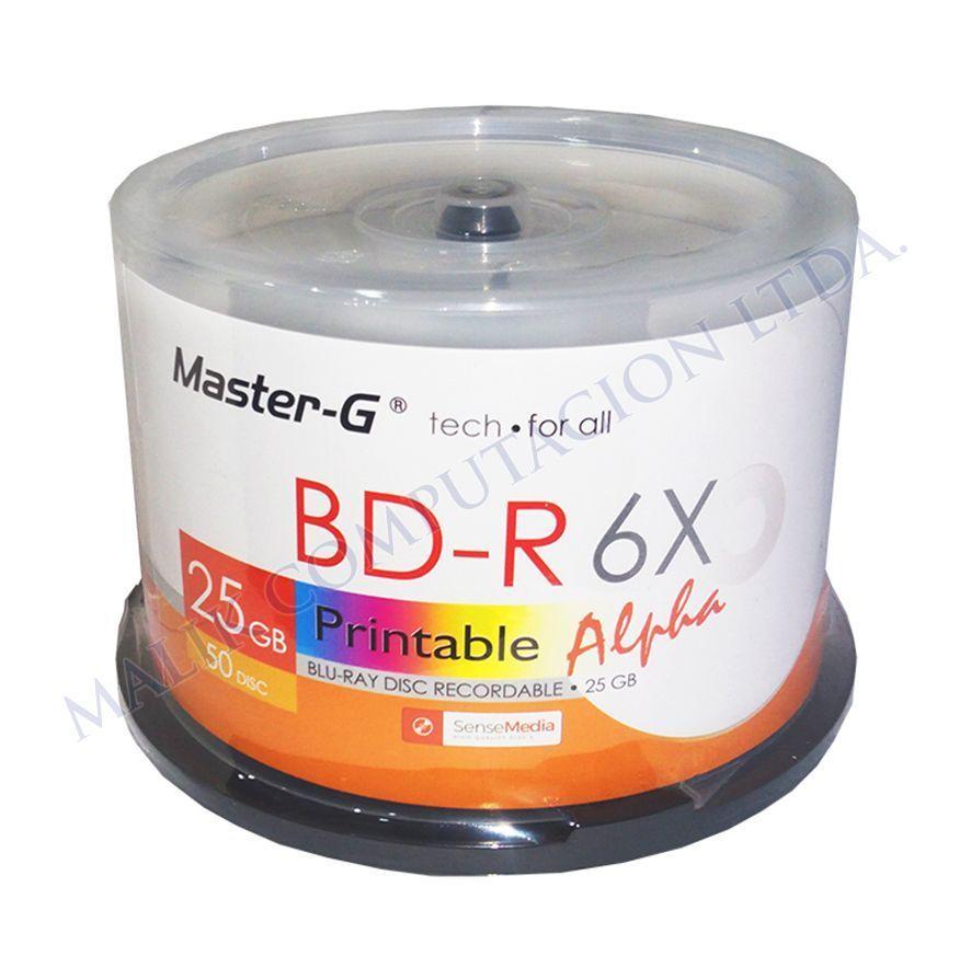 50 DISCOS BLU-RAY 25GB MASTER-G IMPRIMIBLES-0