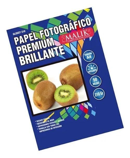 Papel Glossy 210gm 50 hojas + 4 Litros para Canon G3170-1