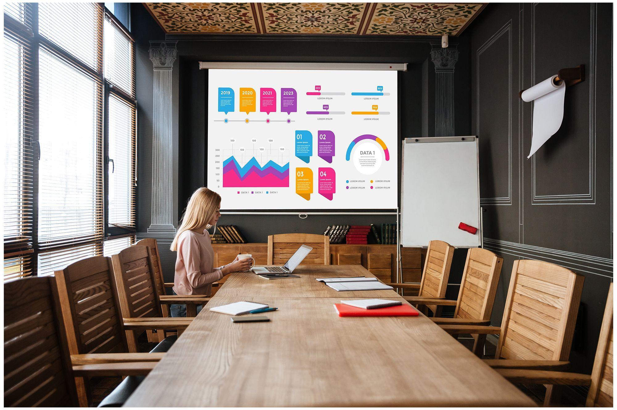 Telon Mural 2.00mx2.00m 1:1 para Proytor Philips N/pix Prime-4
