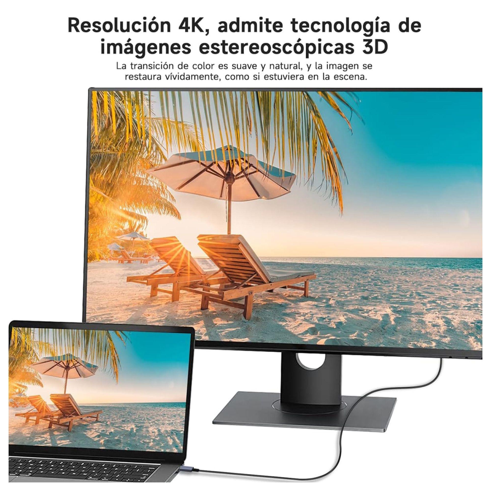 Adaptador USB-C a HDMI 4K 2 Metros para Laptop y Celular-4