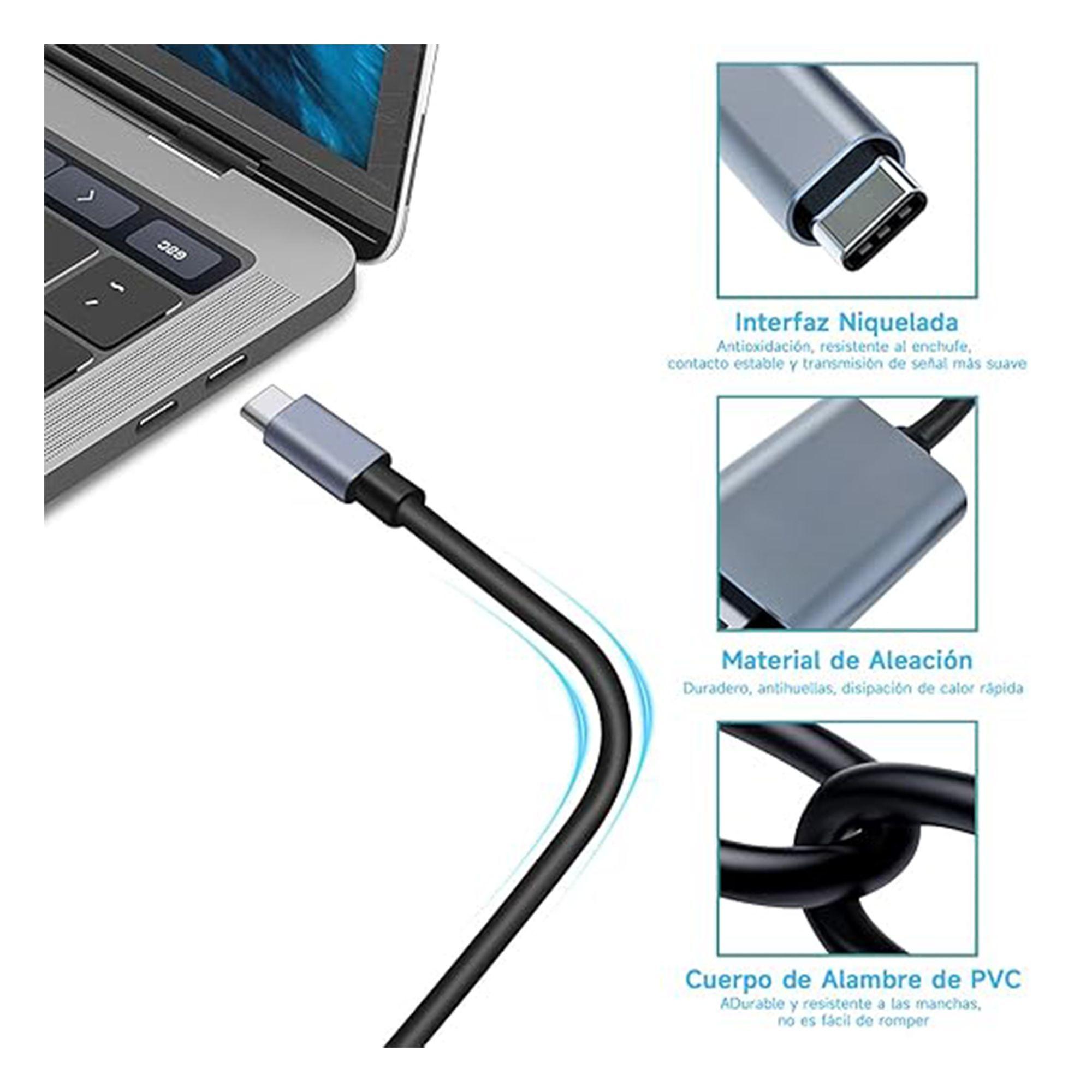 Adaptador USB-C a HDMI 4K 2 Metros para Laptop y Celular-5