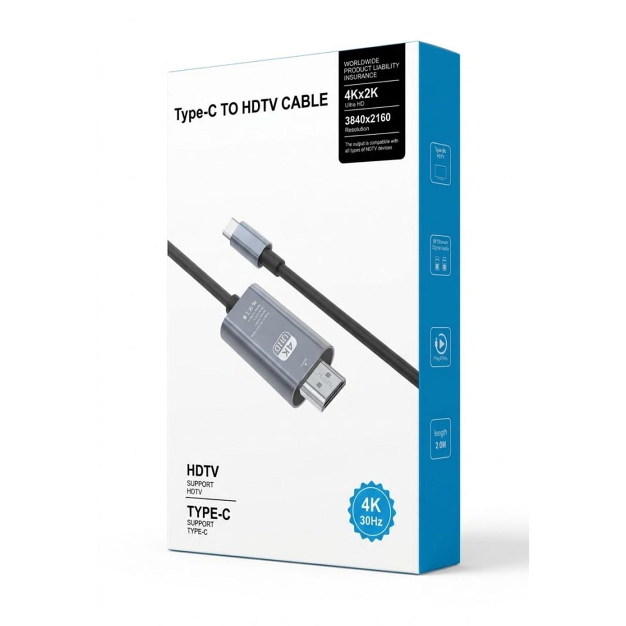 Adaptador USB-C a HDMI 4K 2 Metros para Laptop y Celular-6