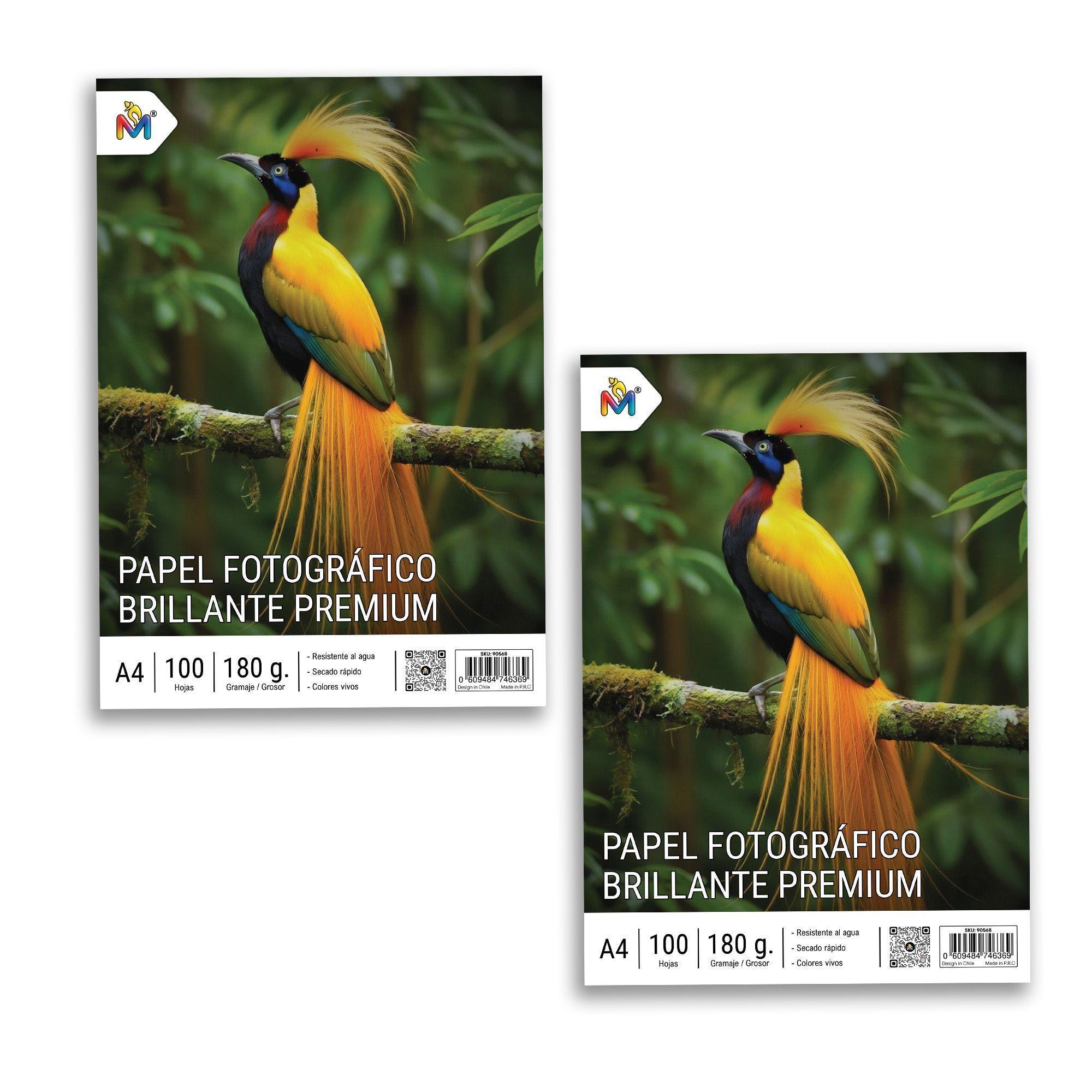 Pack x2 Papel Fotográfico A4 180g - 200 Hojas Brillantes-3