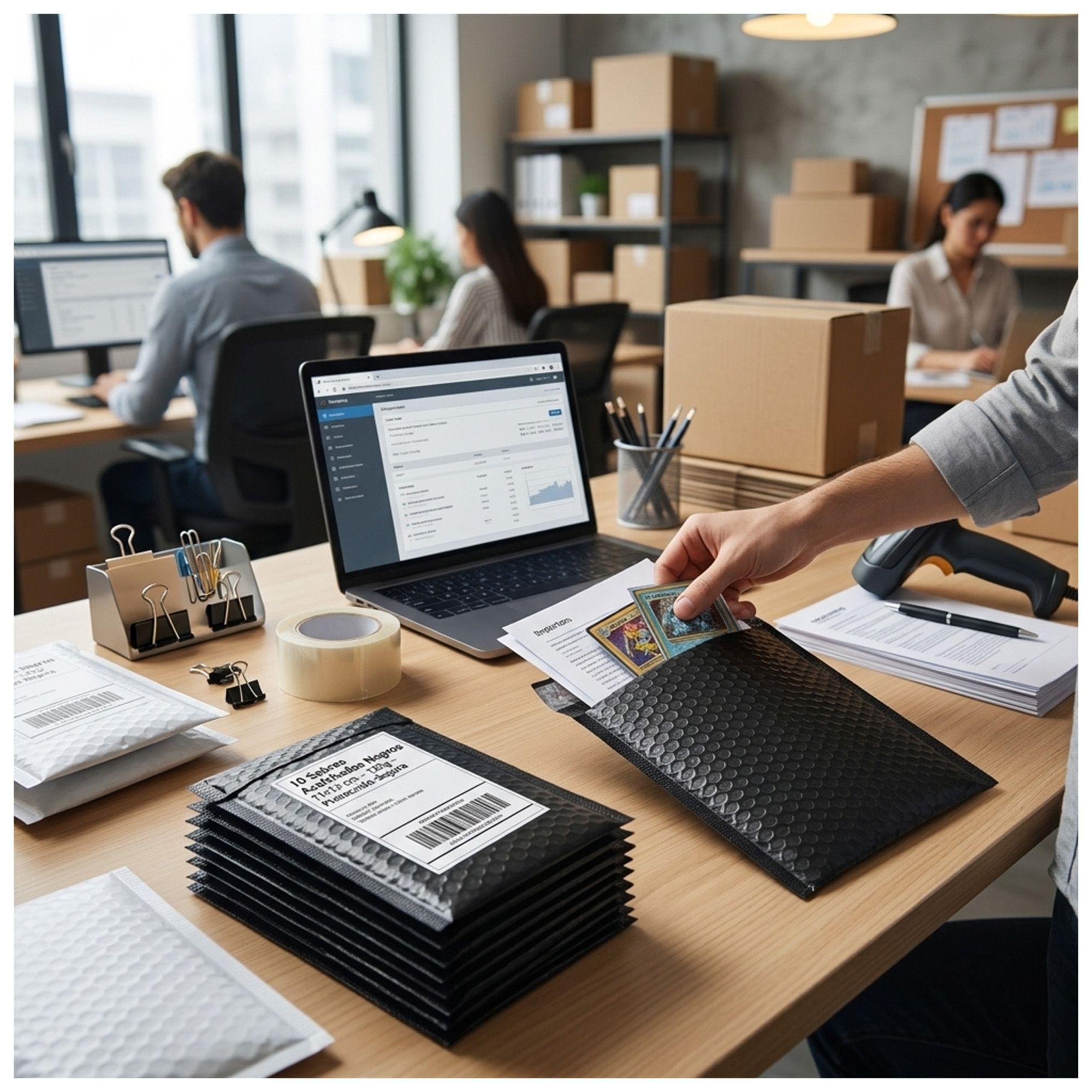 Pack 20 Sobres Burbuja Negros 11x17 cm-2