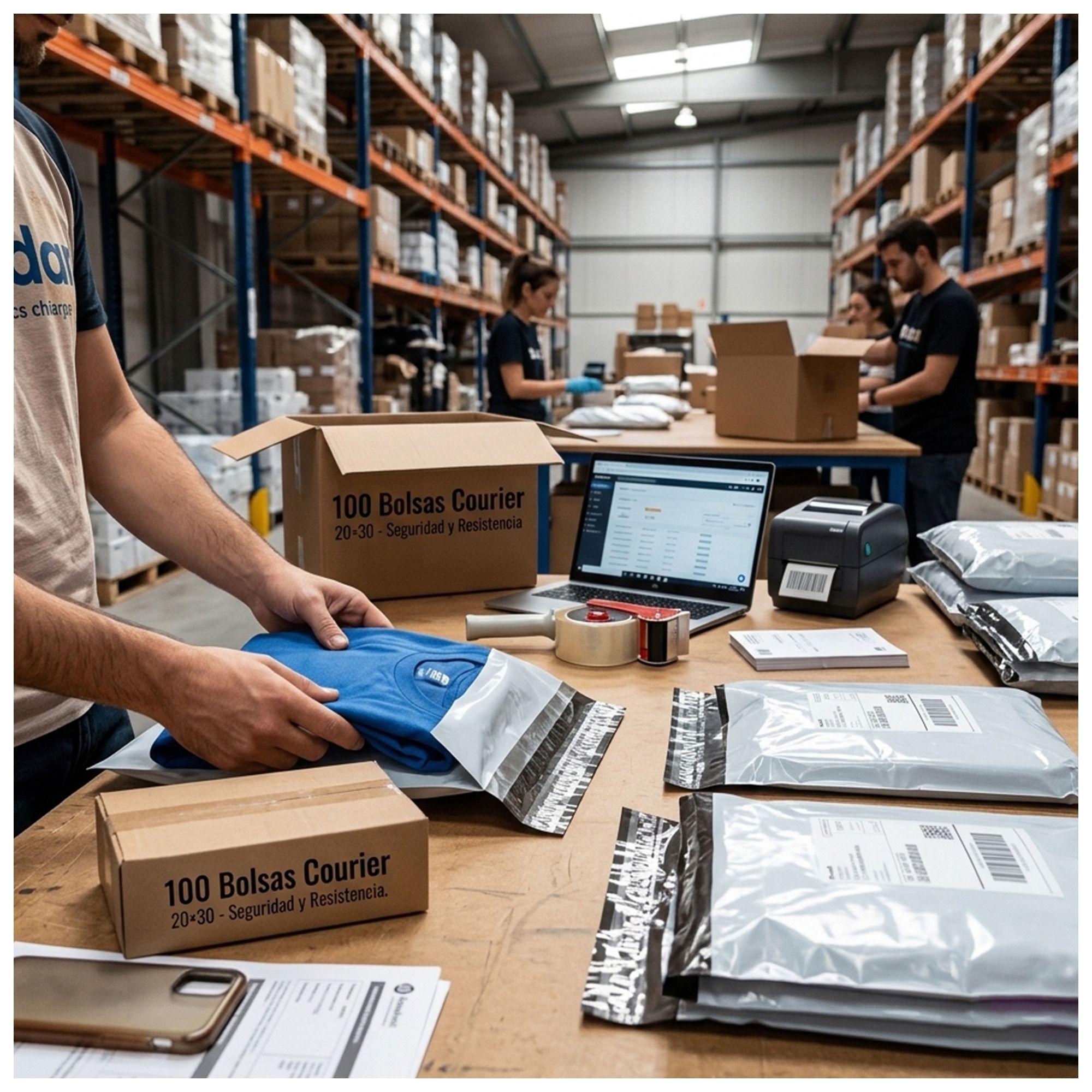 500 Bolsas Courier Resistentes 20x30 con Adhesivo-2