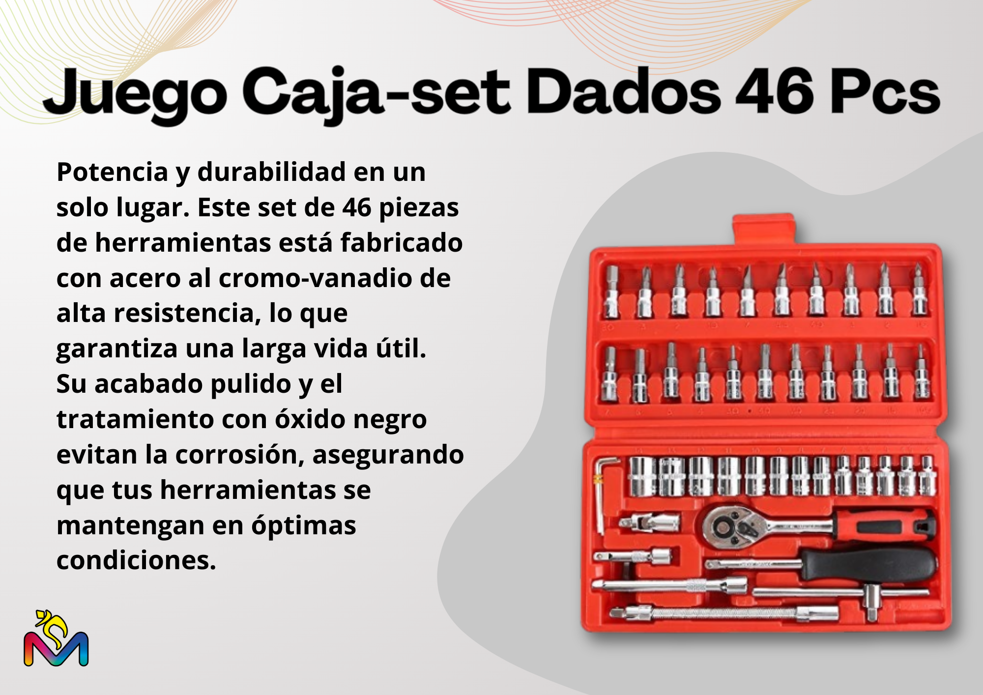Juego Caja-set Dados Con Chicharra 1/4 46 Pcs Pack 10-1