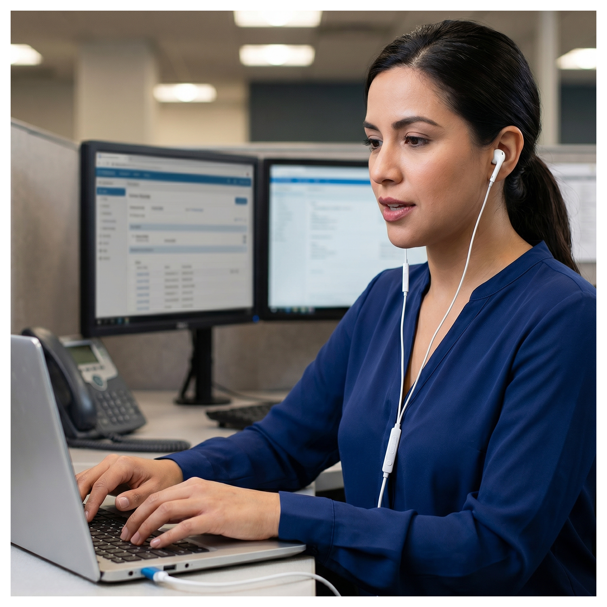 Pack 2 Cascos USB-C Estéreo Blanco 1.2m NVS-227 con Micrófono Integrado-2