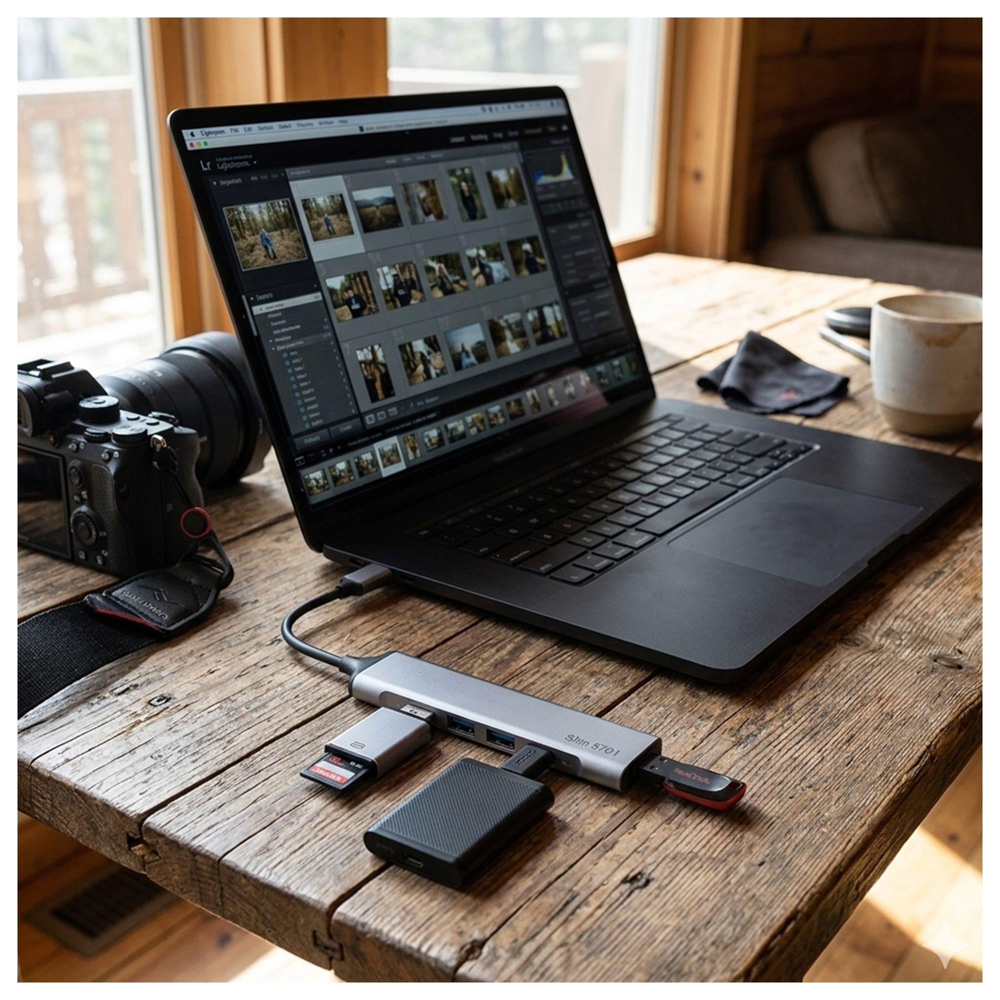 Adaptador Multipuerto USB 3.0 4 Puertos Delgado Slim 570-3