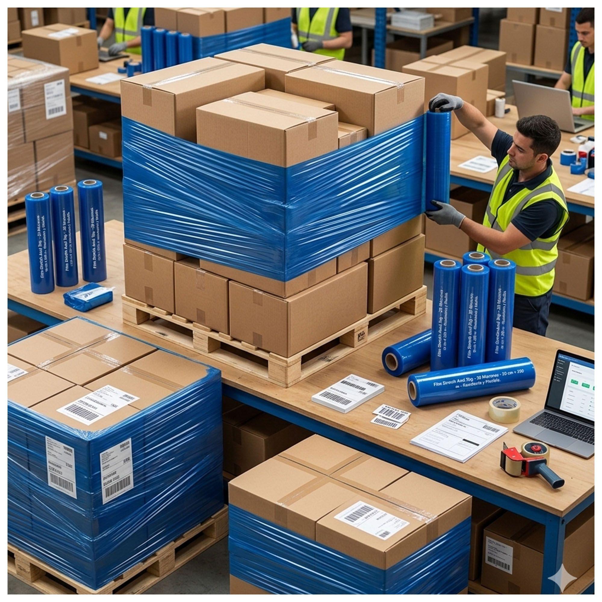 Rollo Film Stretch Azul 3kg Alusa - 50cm 20 Mic-2