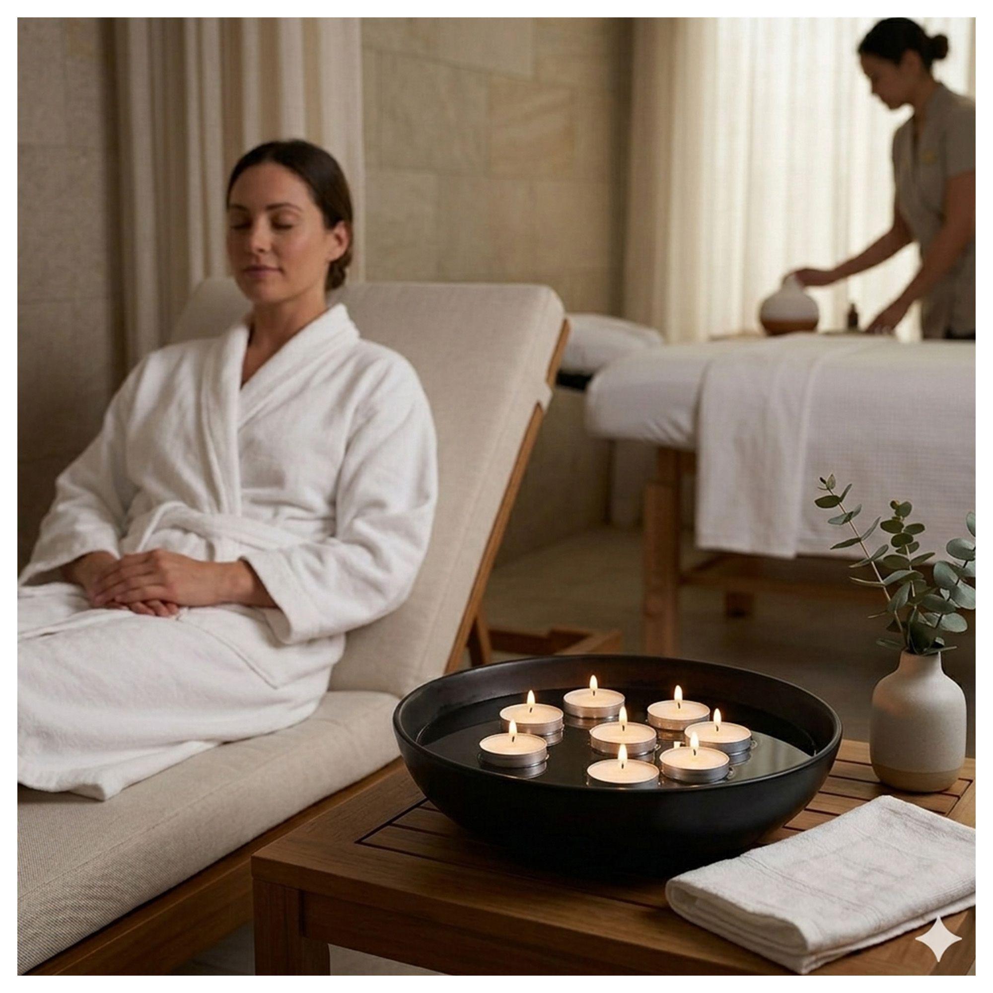 Set de 100 Velas Flotantes Blancas Malik Aprox 2-3 horas-2