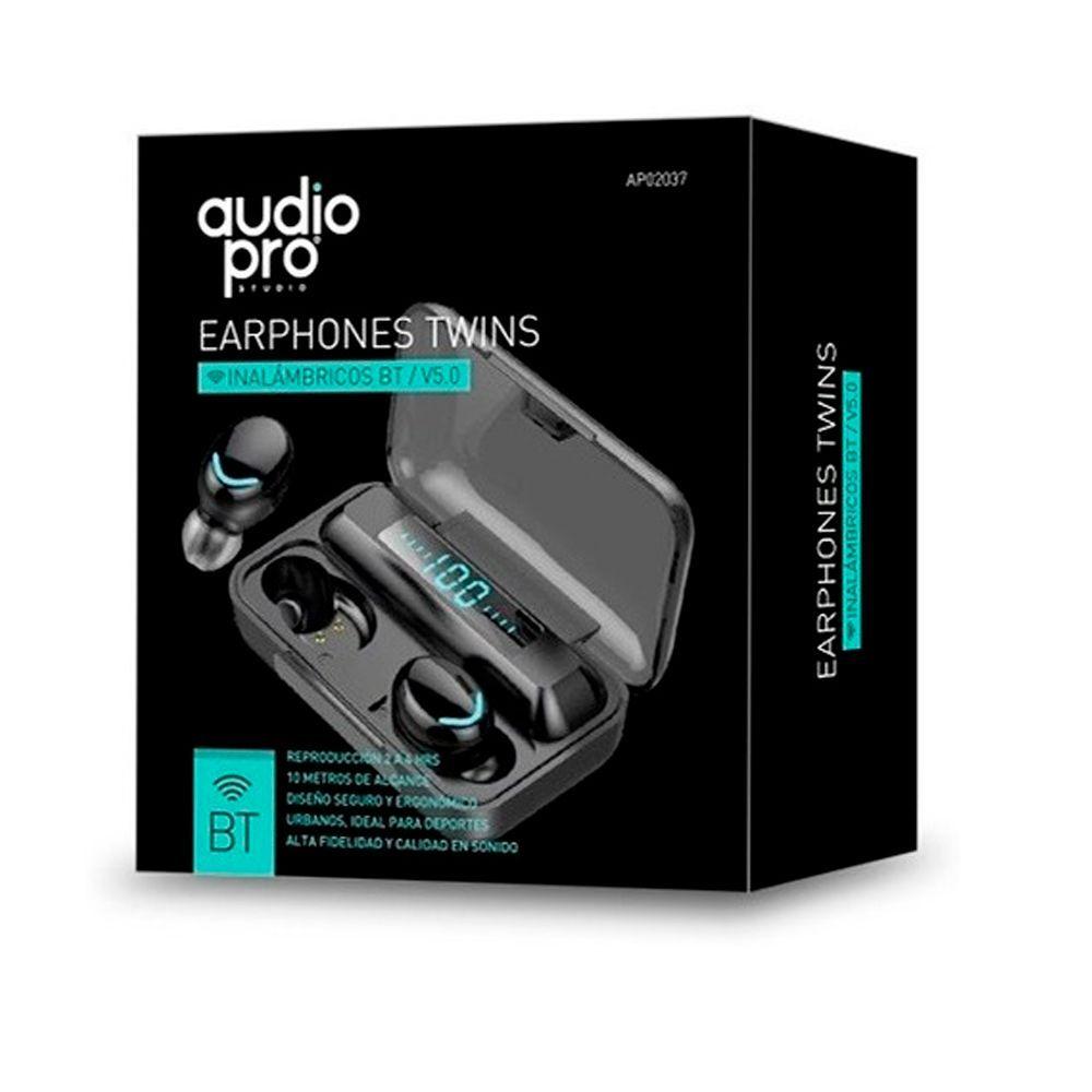 AUDIFONOS BT 5.0 MANOS LIBRES, TOUCH POWER BANK AUDIOPRO AP02037BK-1