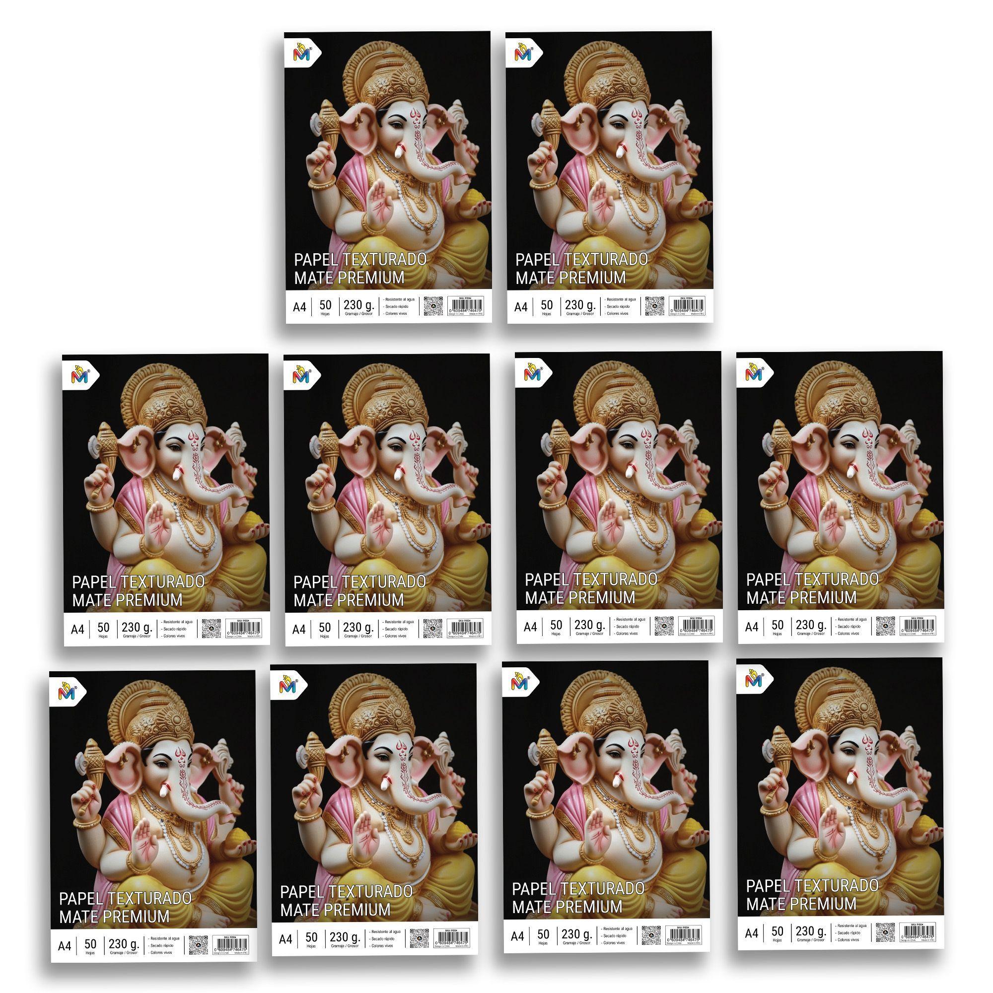 10x Papel Fibra Texturado A4 230g - 500 Hojas Arte Inkjet-3