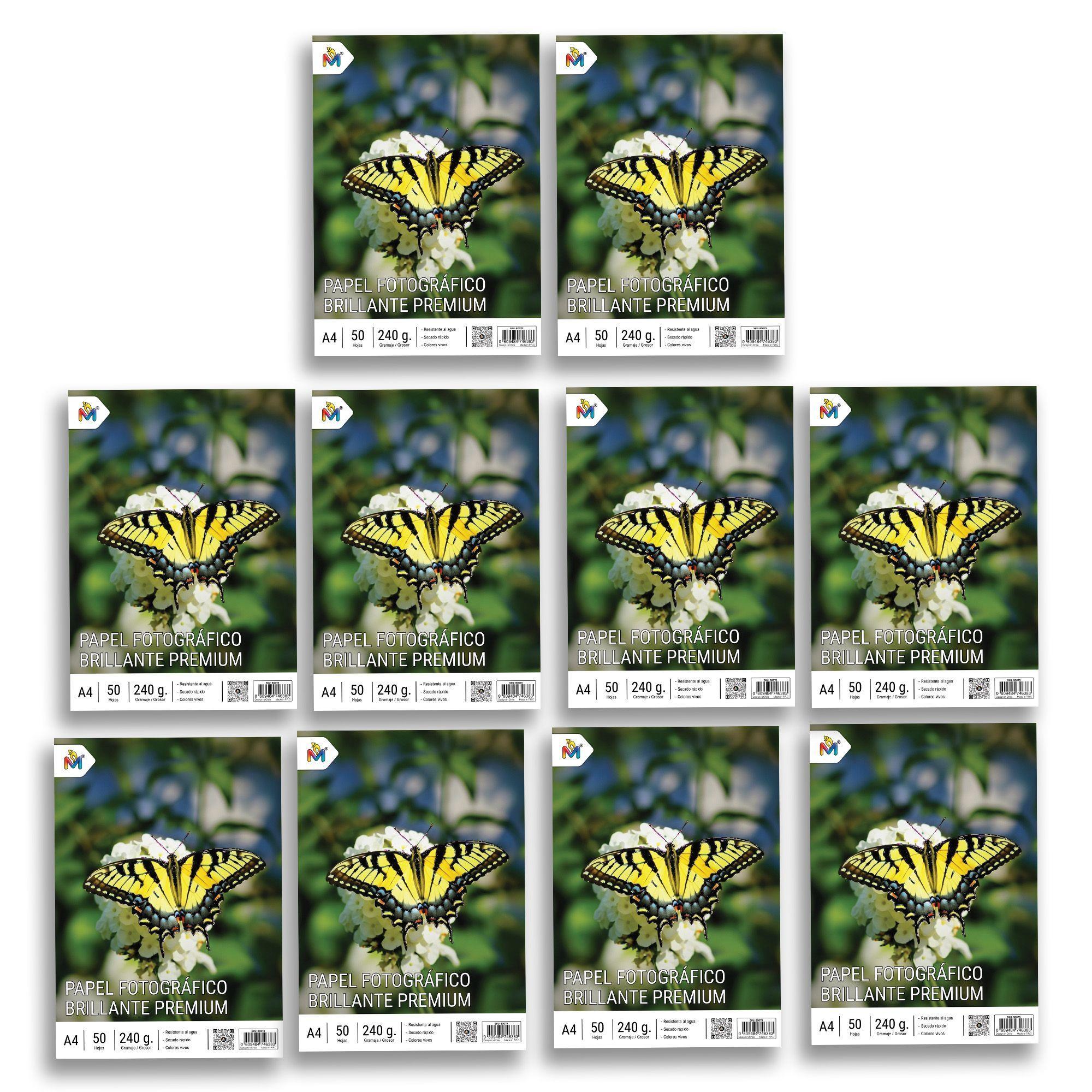 Pack x10 Papel Fotográfico A4 230g - 500 Hojas Profesionales-3