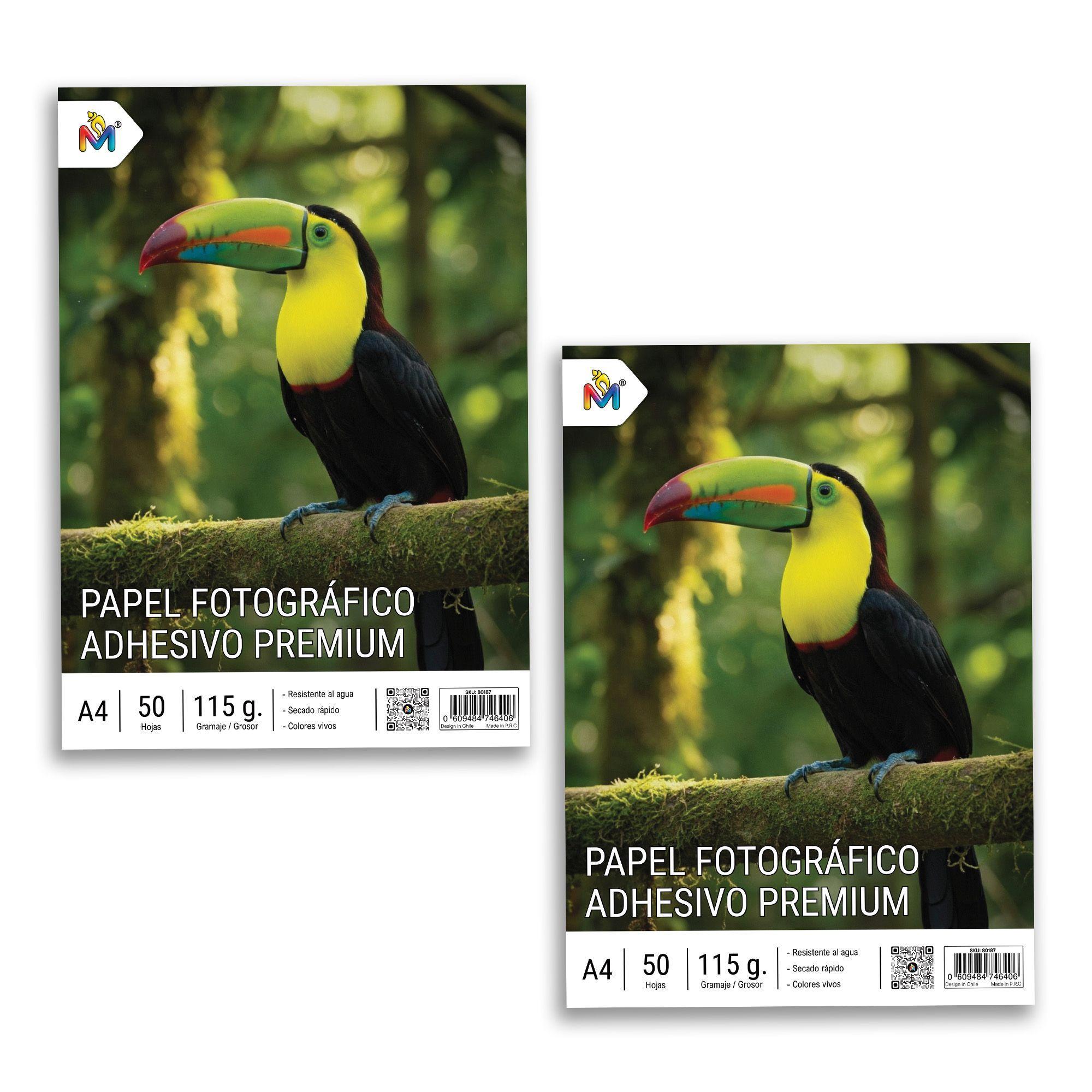 2 Unidades Papel Adhesivo A4 - 100 Hojas Calidad Sticker-2