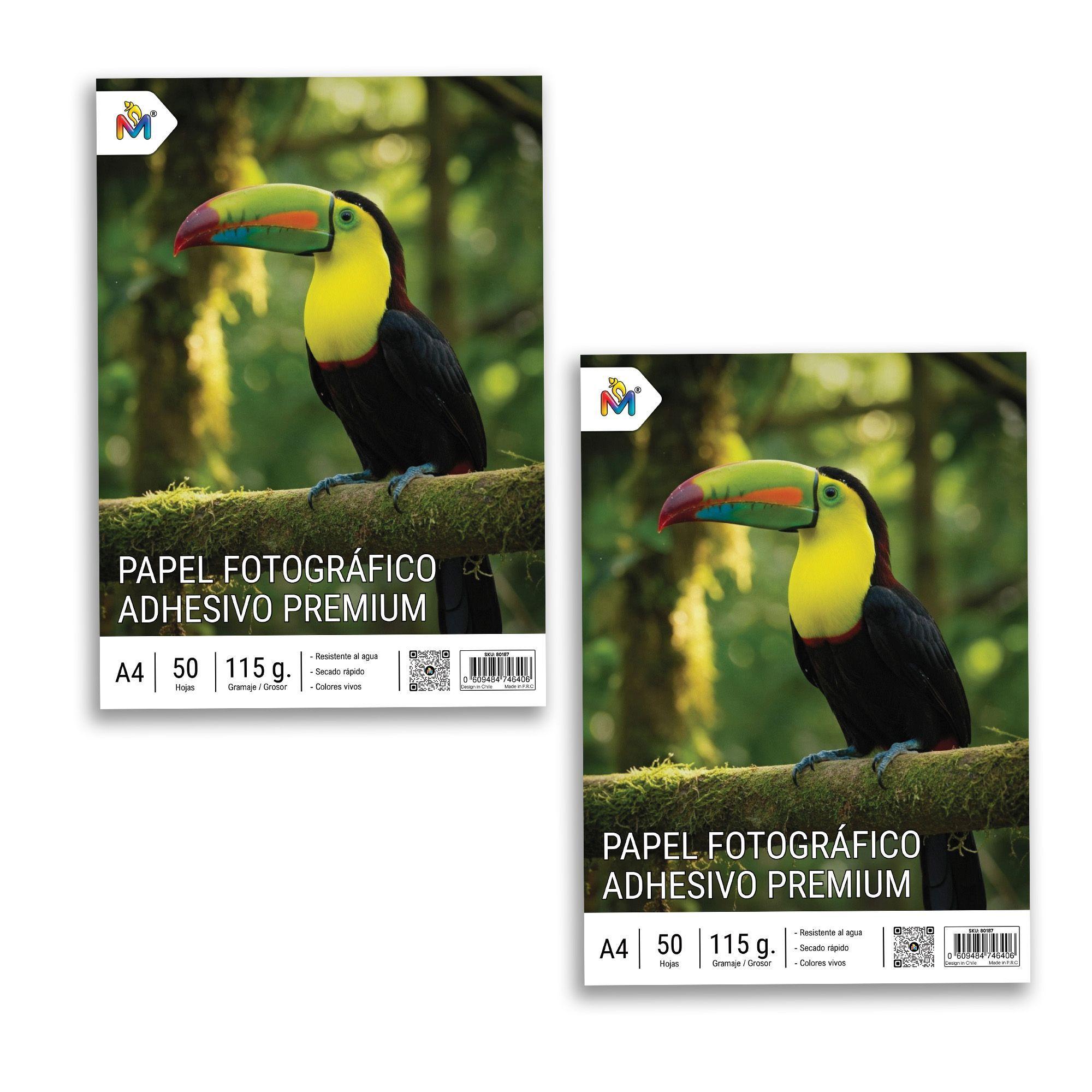 2 Unidades Papel Adhesivo A4 - 100 Hojas Calidad Sticker-3