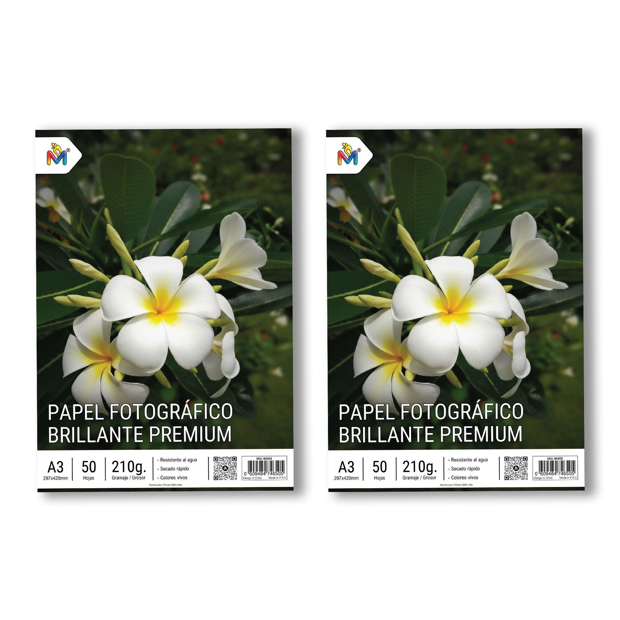 Pack x2 Papel Foto A3 210g - 100 Hojas Calidad Profesional-2