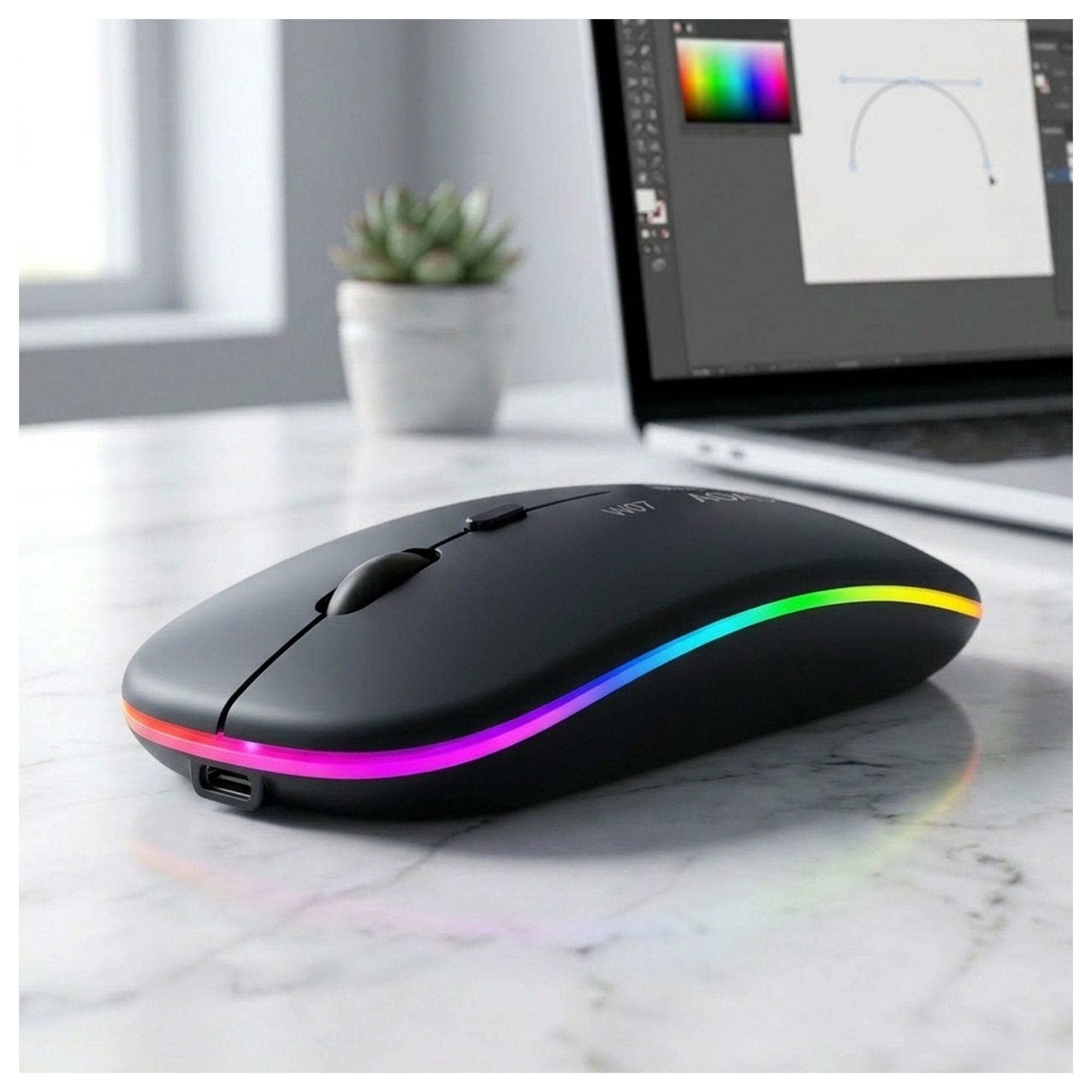 Mouse Slim Inalámbrico W07 2.4GHz Varios Colores-2