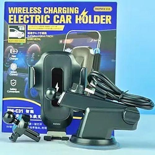 SOPORTE PARA AUTO DE CARGA INALAMBRICA 15W NEGRO REMAX RM-C31-3