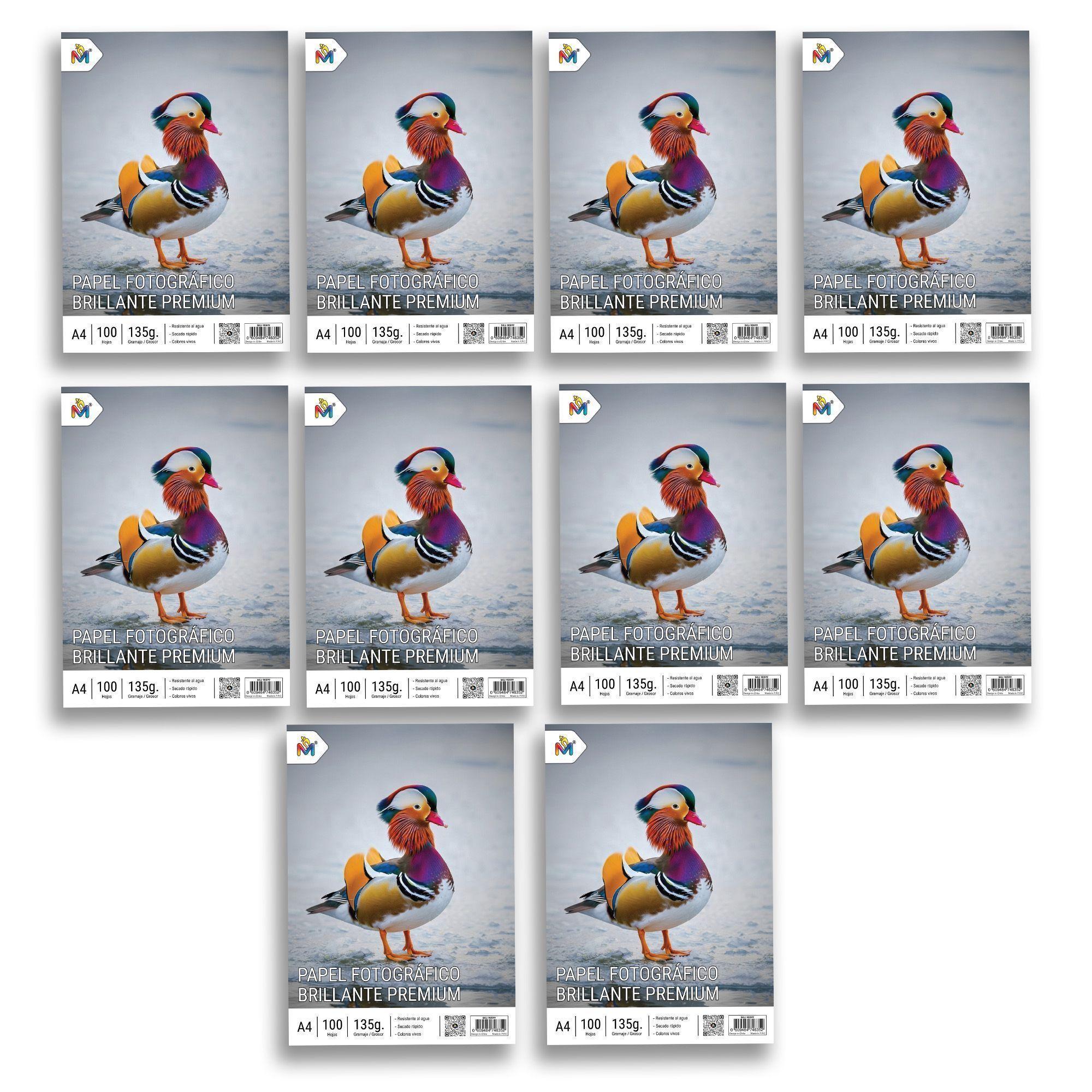 Papel Fotográfico A4 135g x1000 Hojas - Secado Rápido-0