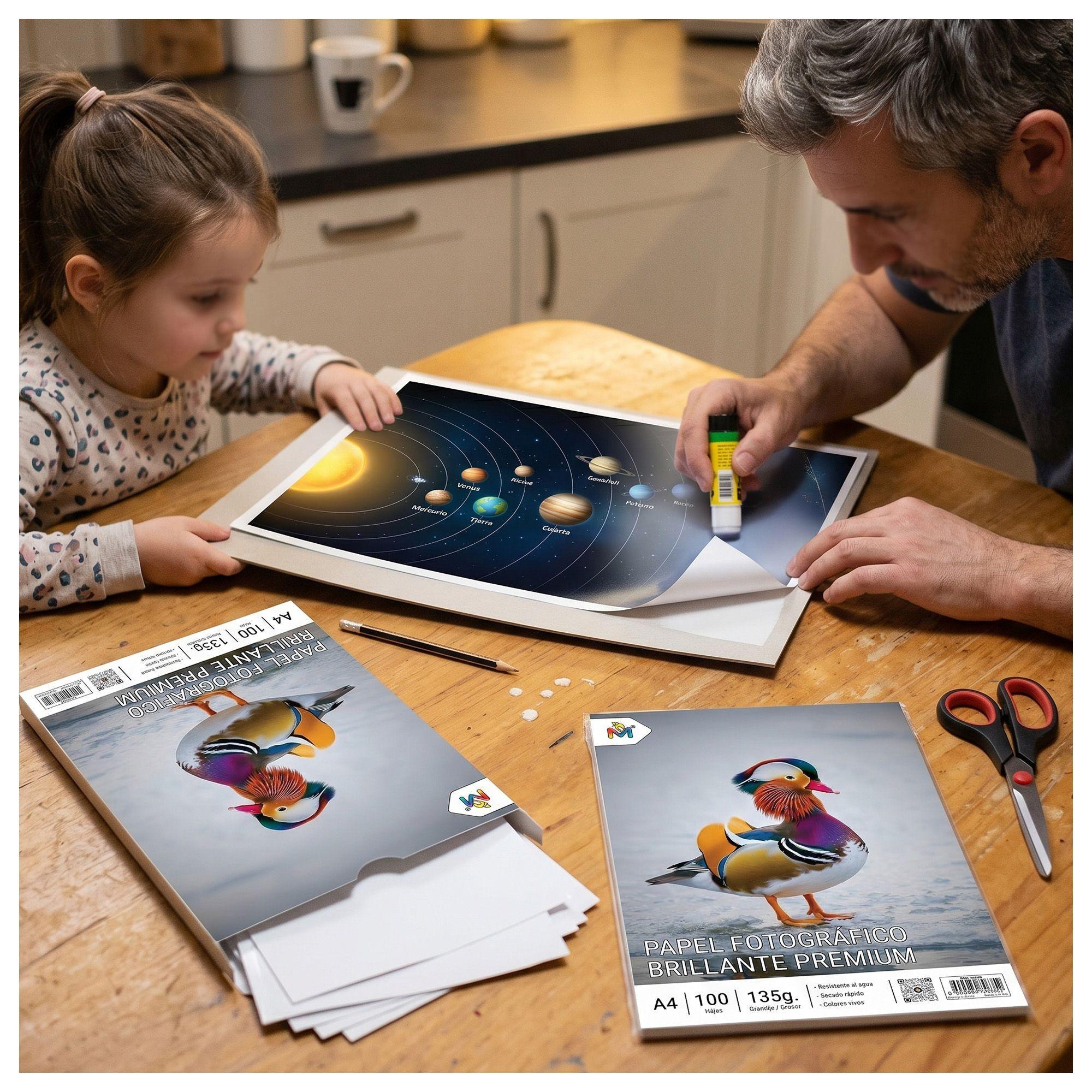 Papel Fotográfico A4 135g x1000 Hojas - Secado Rápido-1